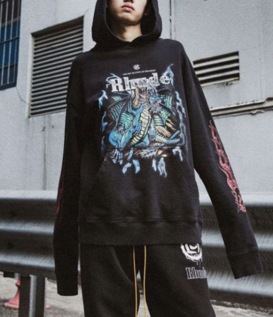 CLOT × Rhude Rhude Clot Green Dragon Hoodie Black L - Rare Size US L / EU 52-54 / 3 - 10 Thumbnail
