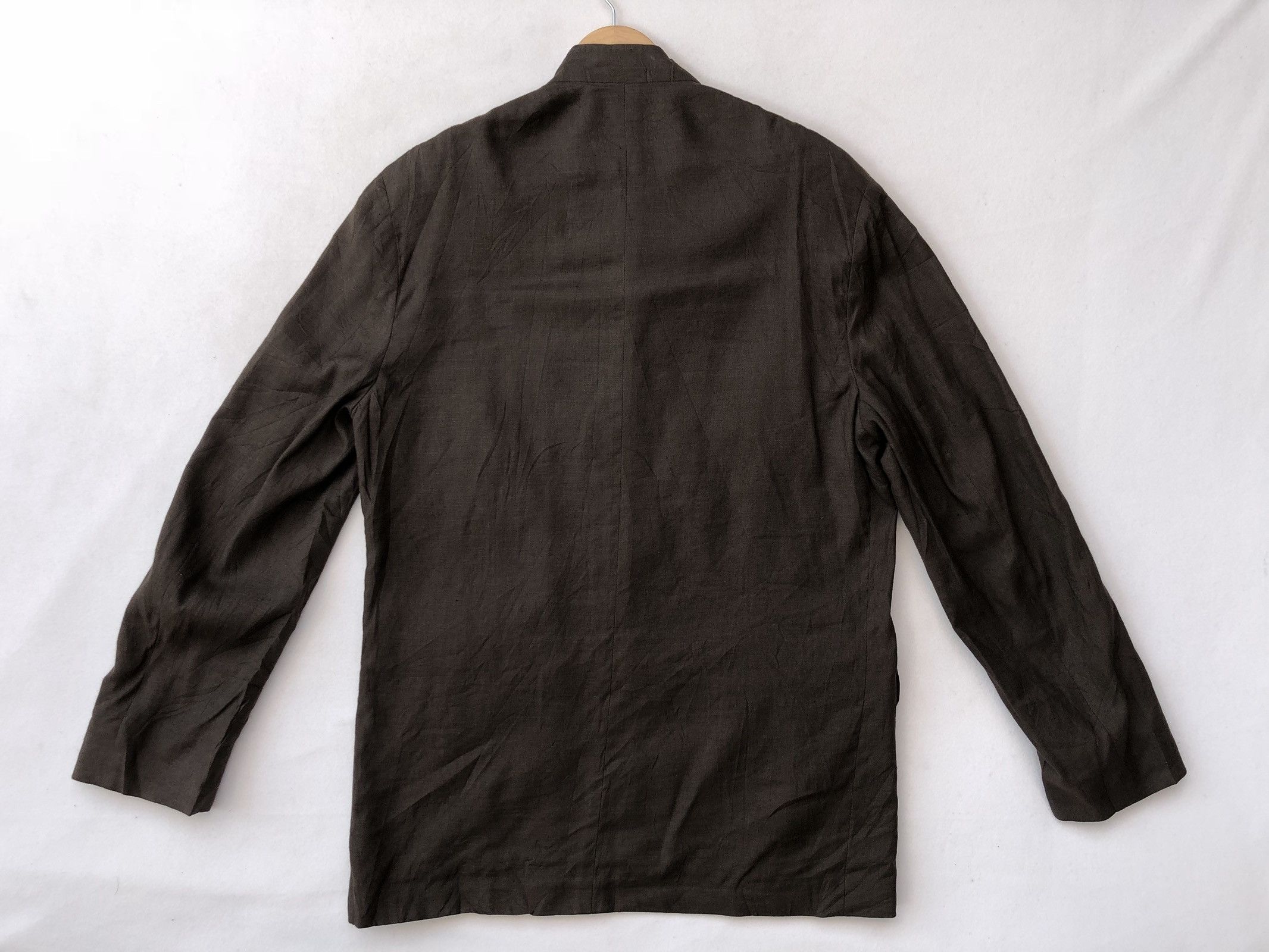 Designer × Mila Schon ITALIAN DESIGNER MILA SCHON LINEN BROWN LINEN COAT Size 48S - 6 Thumbnail