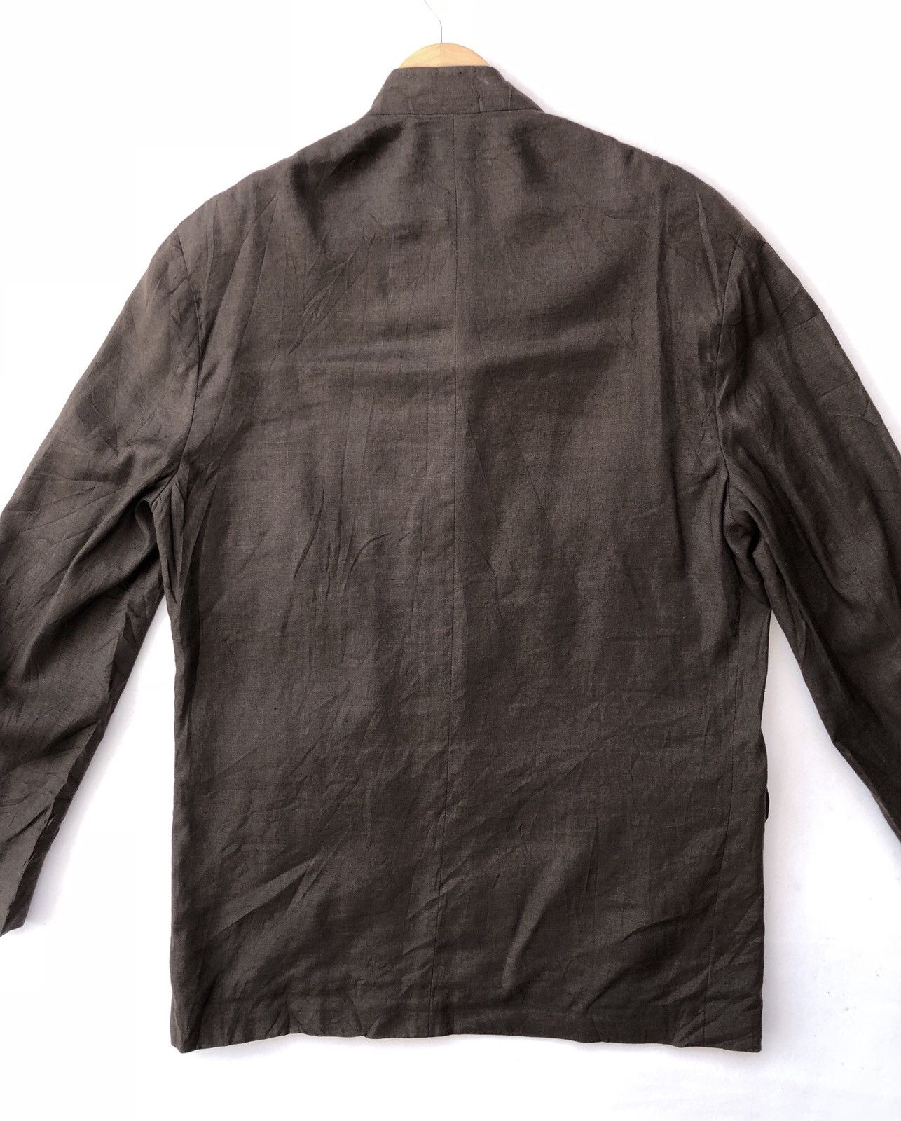 Designer × Mila Schon ITALIAN DESIGNER MILA SCHON LINEN BROWN LINEN COAT Size 48S - 5 Thumbnail