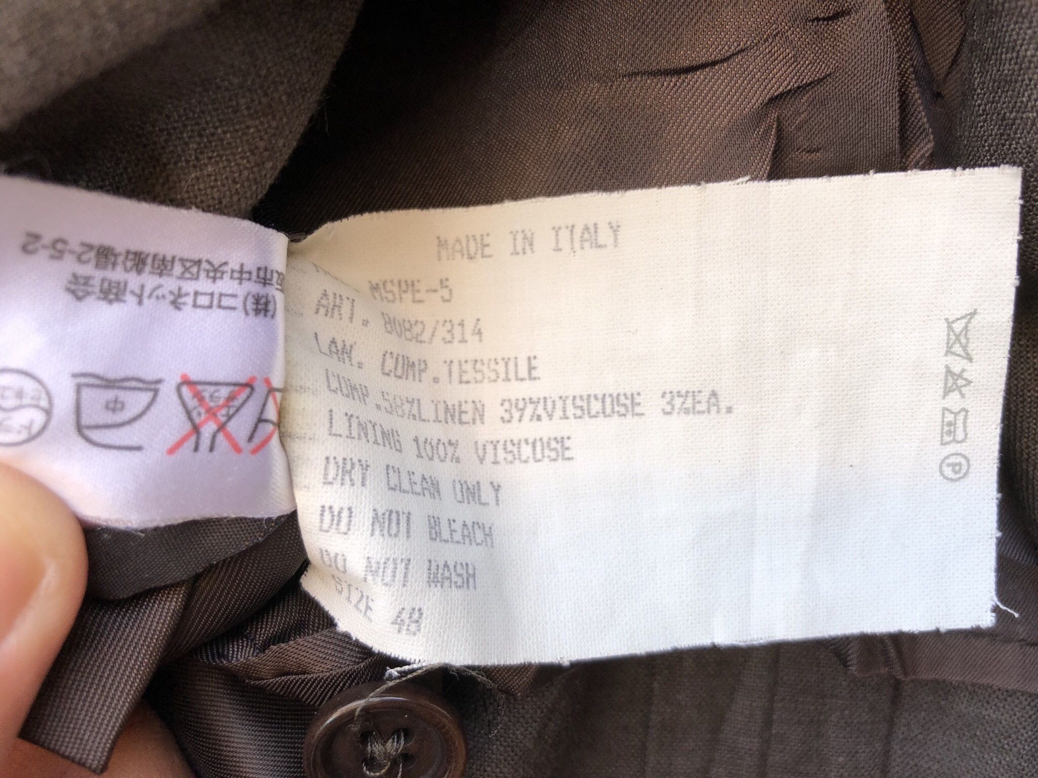 Designer × Mila Schon ITALIAN DESIGNER MILA SCHON LINEN BROWN LINEN COAT Size 48S - 8 Thumbnail