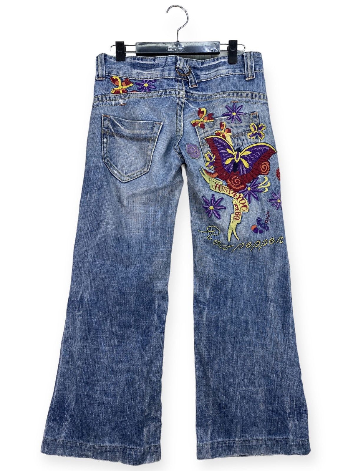 image of Designer Red Pepper Bootcut Jeans in Blue, Women's (Size 31)