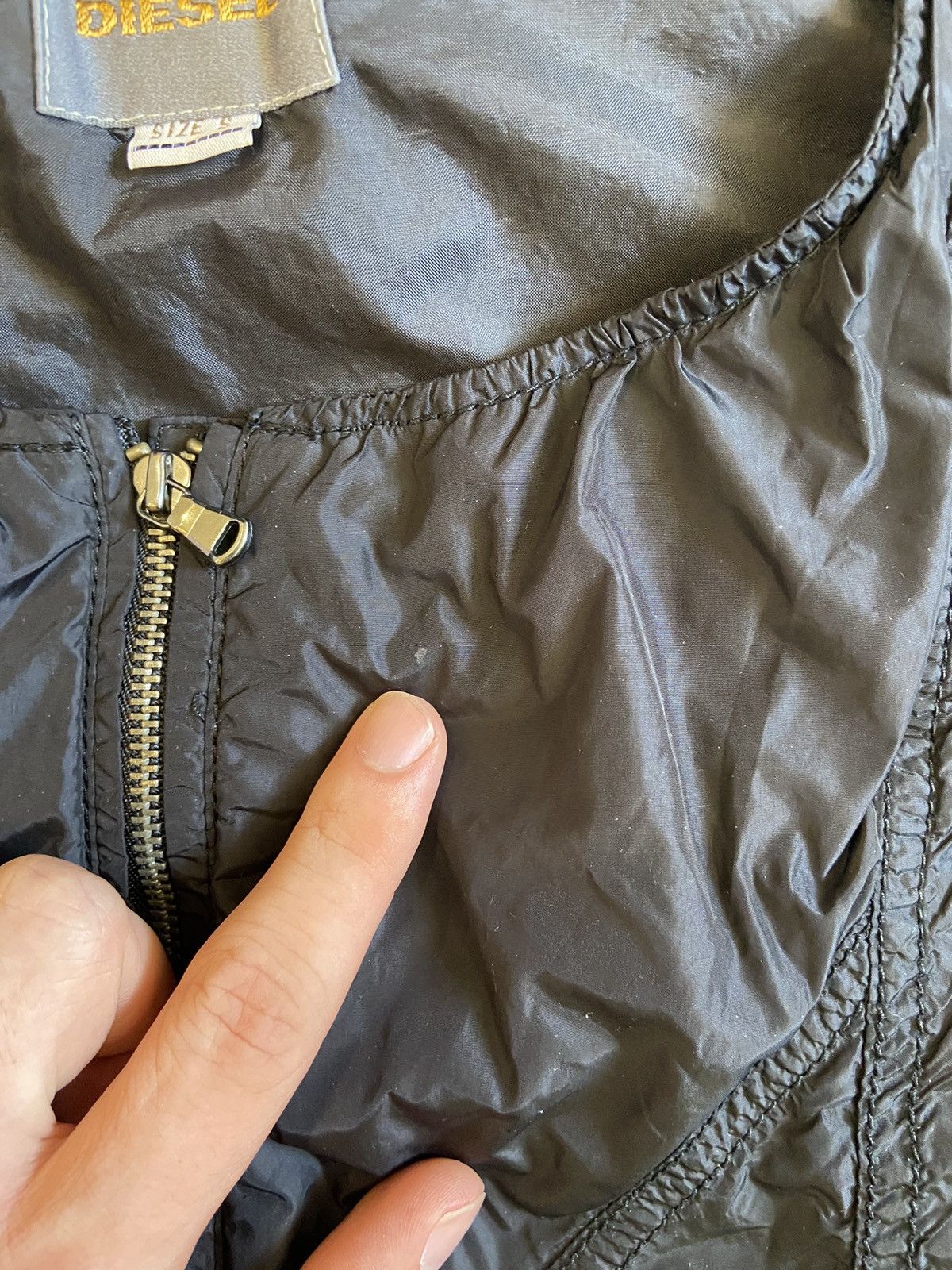Diesel Vintage Diesel avant gard nylon jacket bomber Y2K Size S / US 4 / IT 40 - 15 Thumbnail