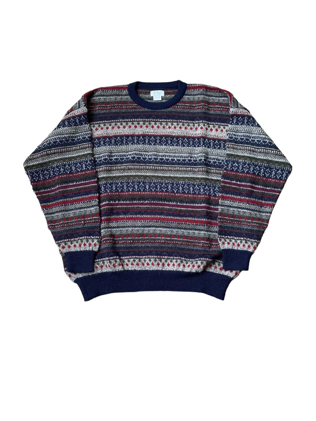 Vintage Vintage baggy abstract art skater pullover knitwear 1990s Size US XL / EU 56 / 4 - 1 Thumbnail