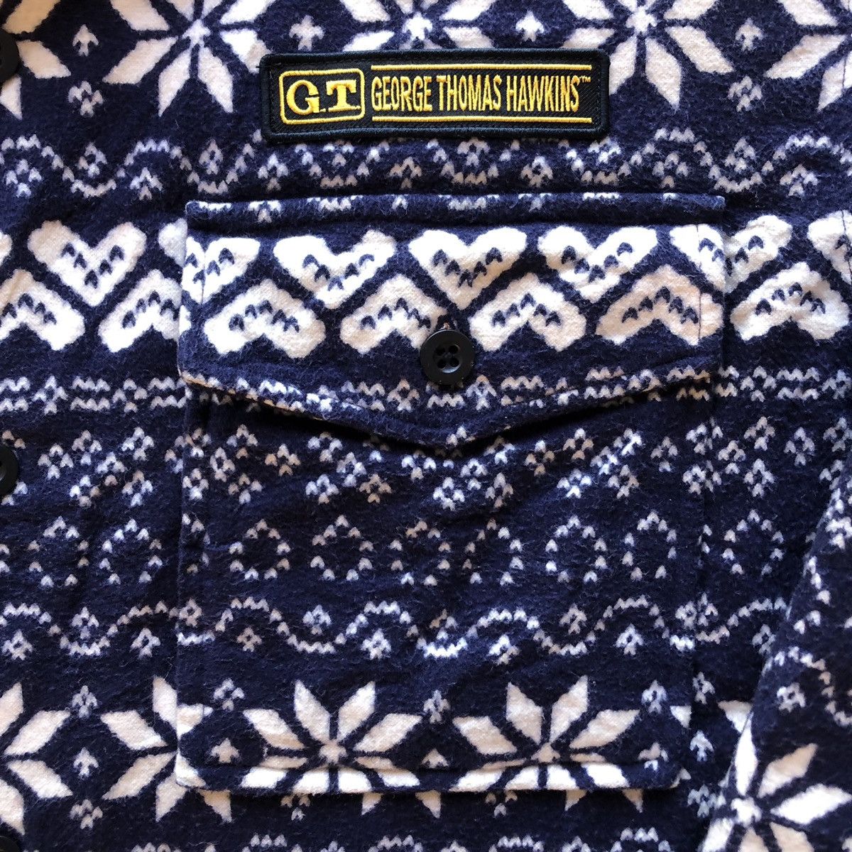 Japanese Brand Vintage George Thomas Hawkins Winter Flannel Size US L / EU 52-54 / 3 - 8 Thumbnail