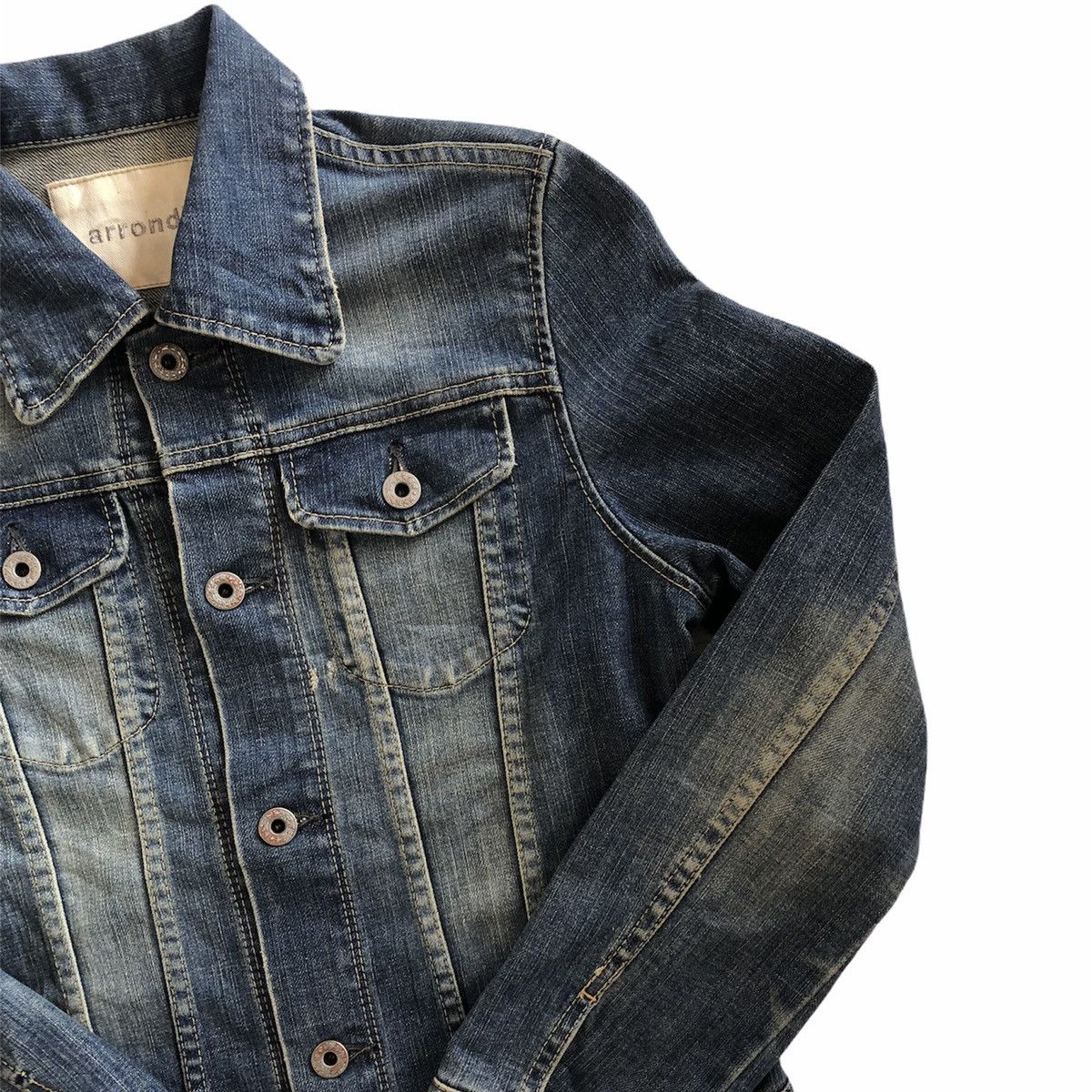 Japanese Brand Vintage 90's Denim Women Jacket By ARRONDI Size XS / US 0-2 / IT 36-38 - 2 Thumbnail