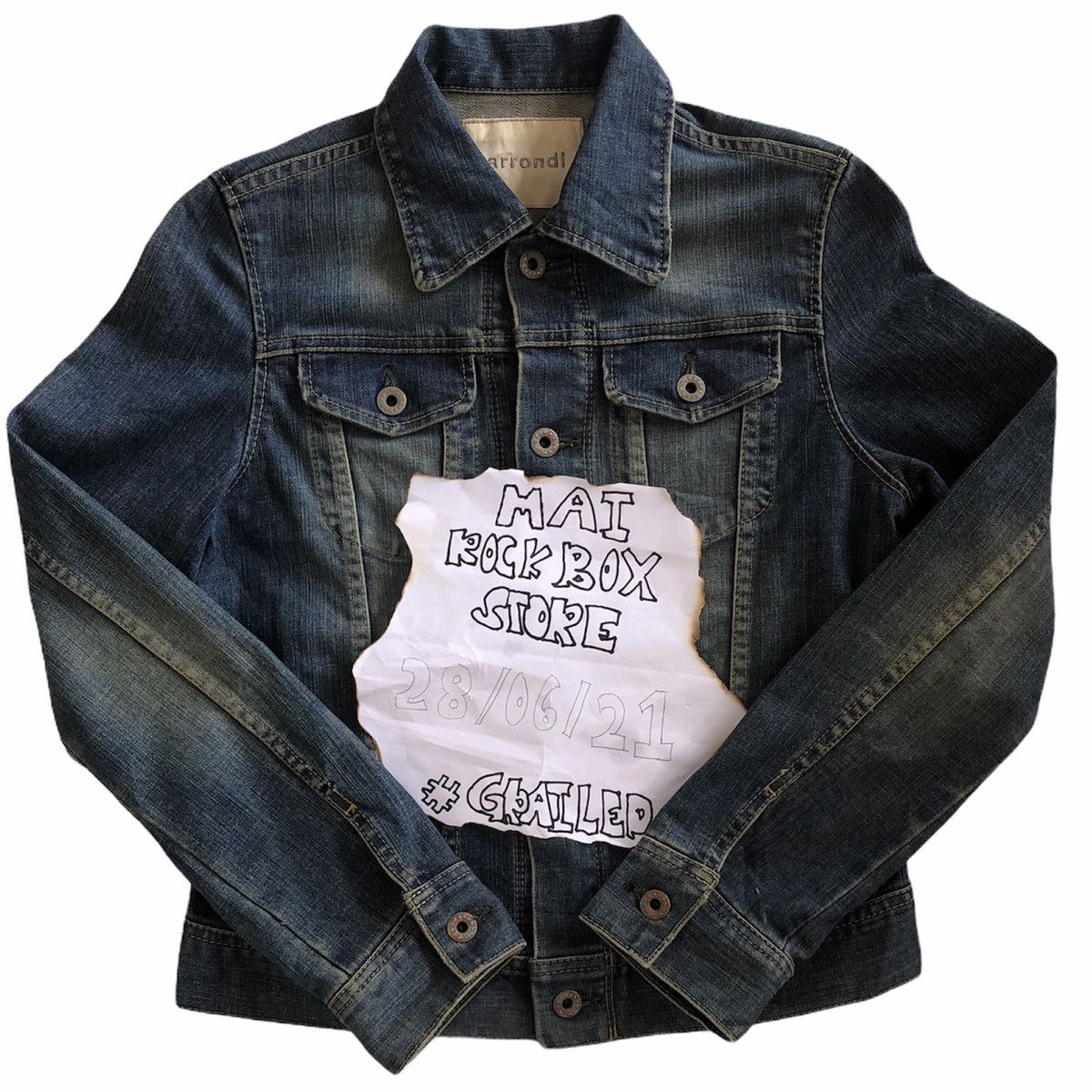 Japanese Brand Vintage 90's Denim Women Jacket By ARRONDI Size XS / US 0-2 / IT 36-38 - 1 Thumbnail