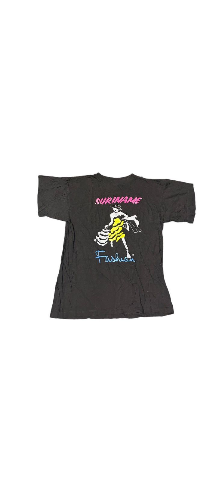 Vintage Vintage Suriname fashion Dino T-shirt 1980s Size US L / EU 52-54 / 3 - 1 Thumbnail