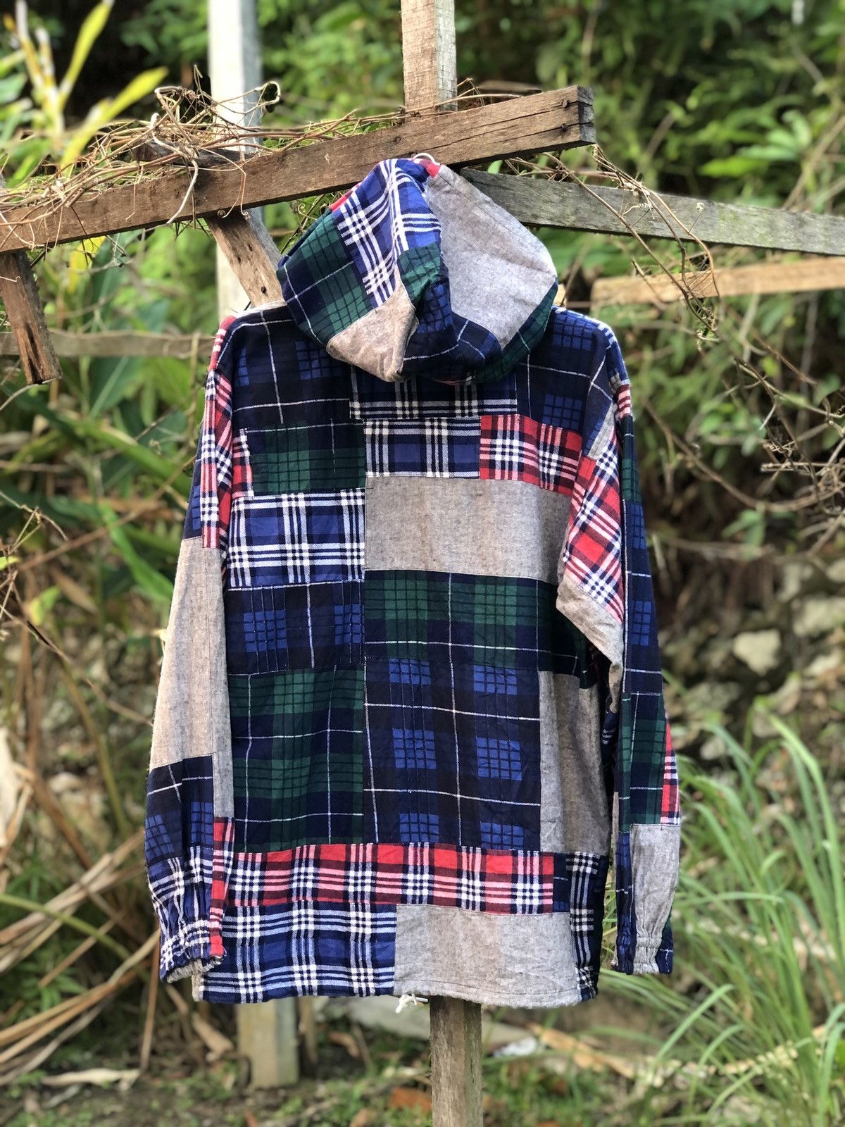 Handmade Handmade Patchwork Jumper Sweater Hoodie Multi Plaid Size US XL / EU 56 / 4 - 4 Thumbnail