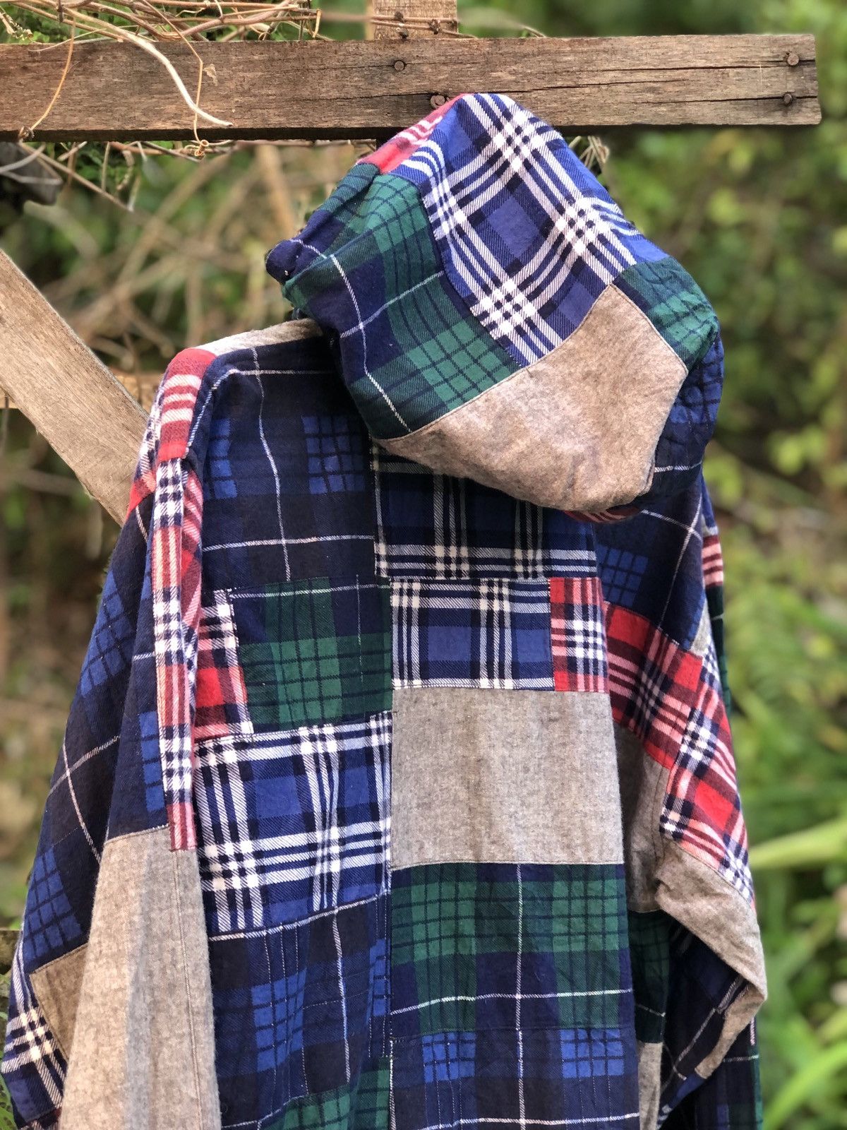 Handmade Handmade Patchwork Jumper Sweater Hoodie Multi Plaid Size US XL / EU 56 / 4 - 5 Thumbnail