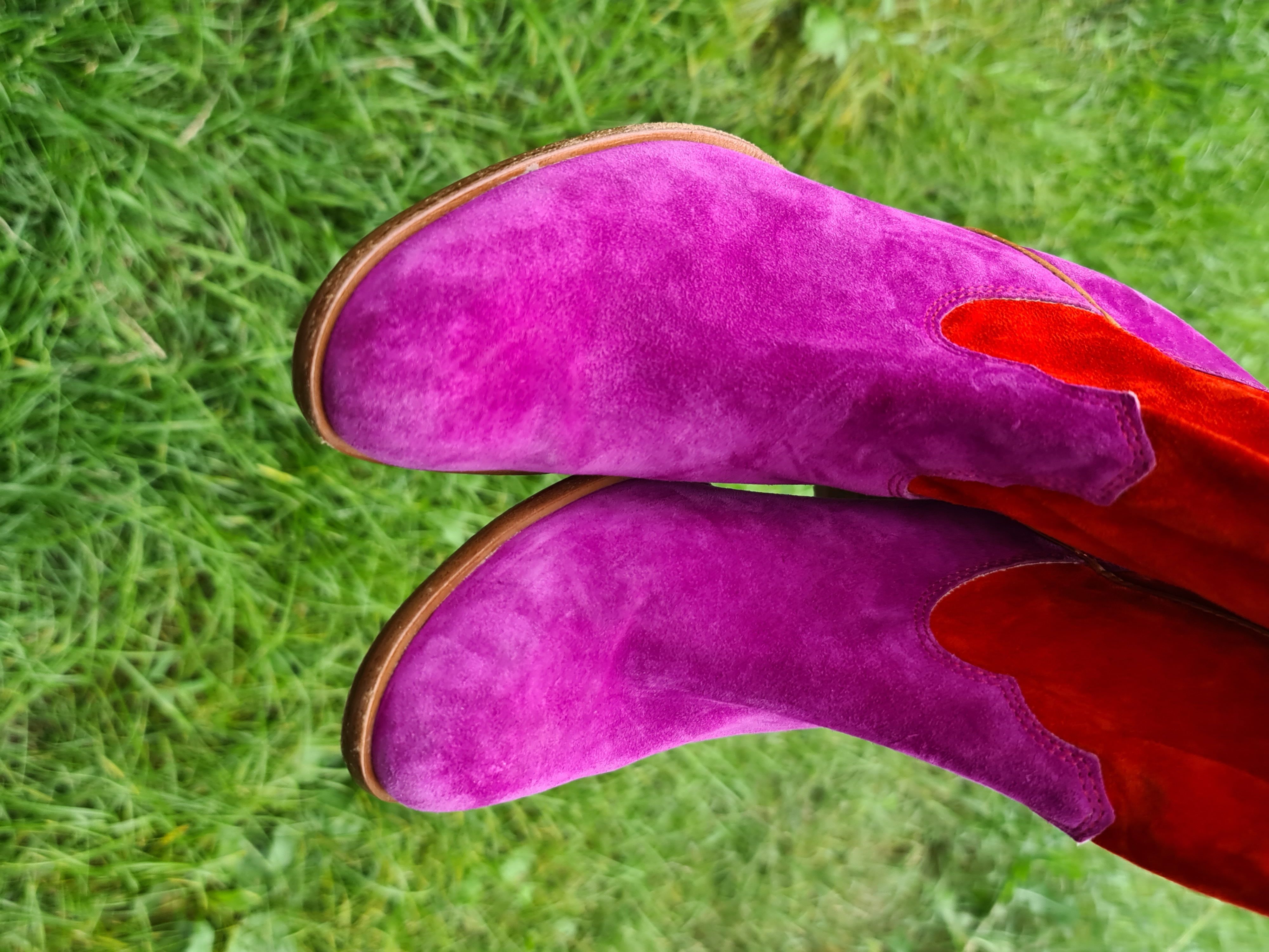 Other Paolo Simonini per MAURO VOLPONI suede cowboy boots Size US 8 / IT 38 - 6 Thumbnail