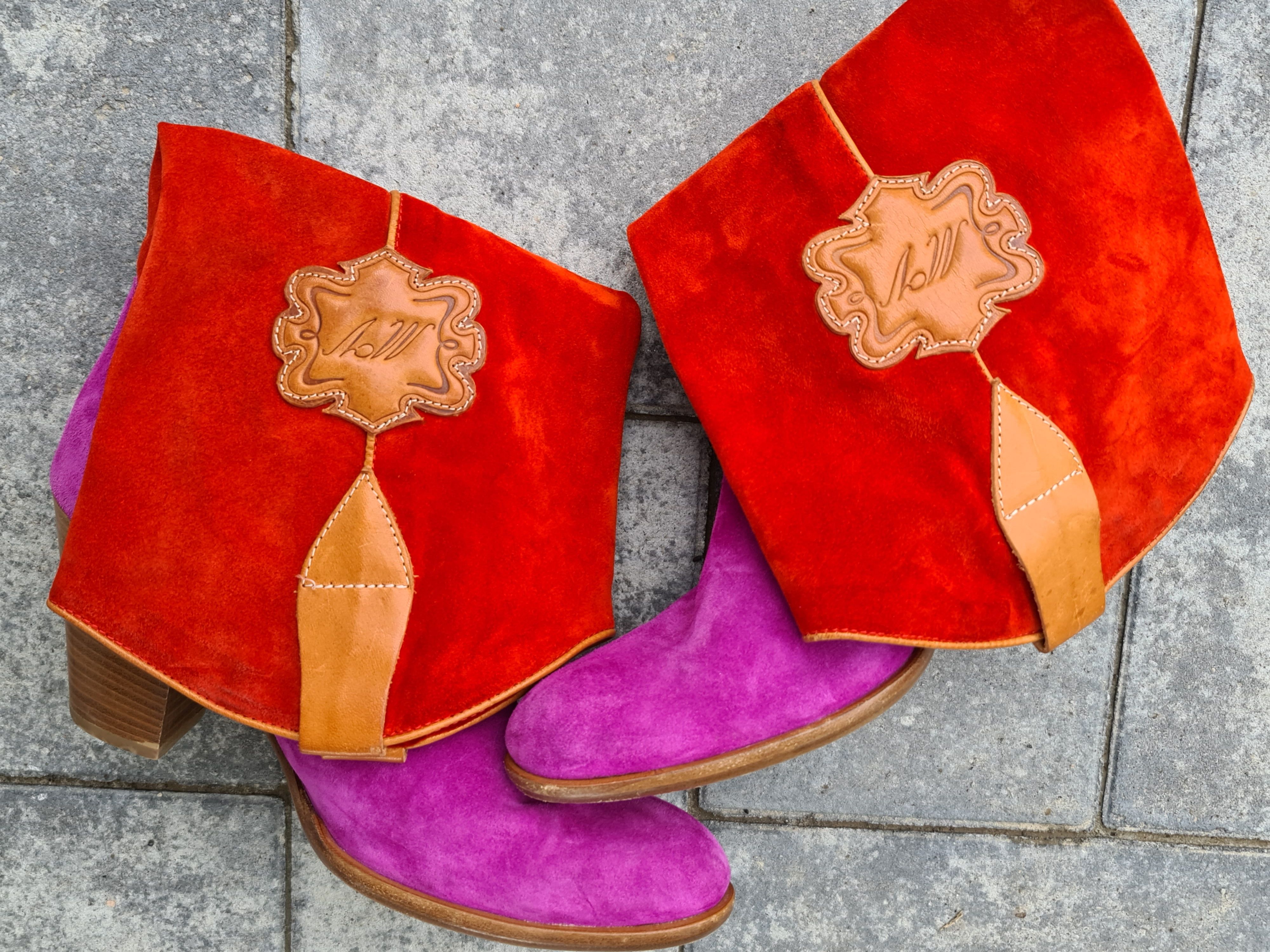 Other Paolo Simonini per MAURO VOLPONI suede cowboy boots Size US 8 / IT 38 - 5 Thumbnail