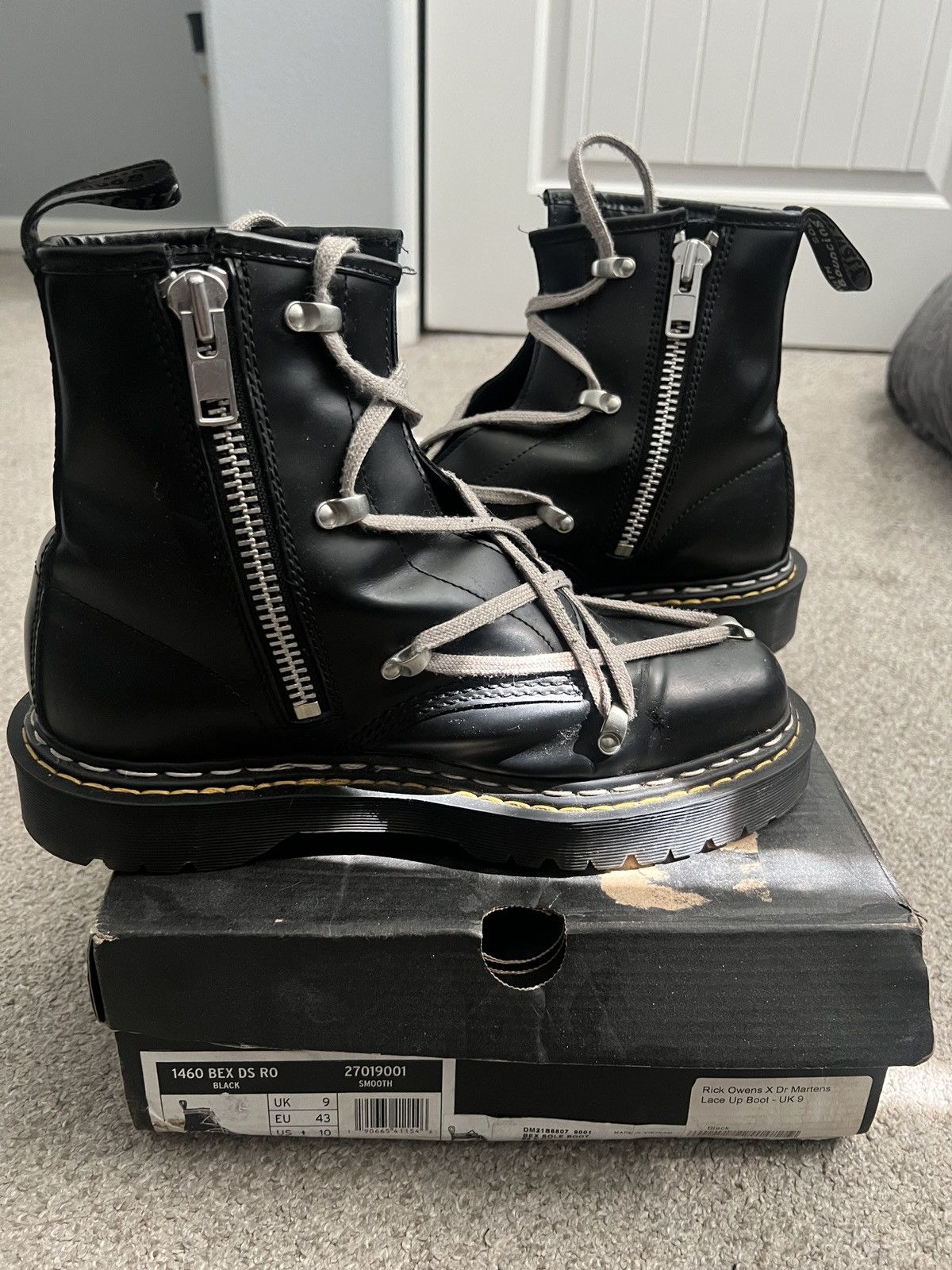 Rick Owens Rick Owens x Dr. Martens Black 1460 Bex Sole Boot | Grailed