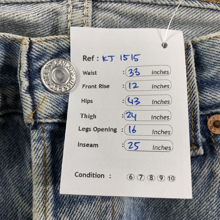 Vintage levis 501 outlet size chart