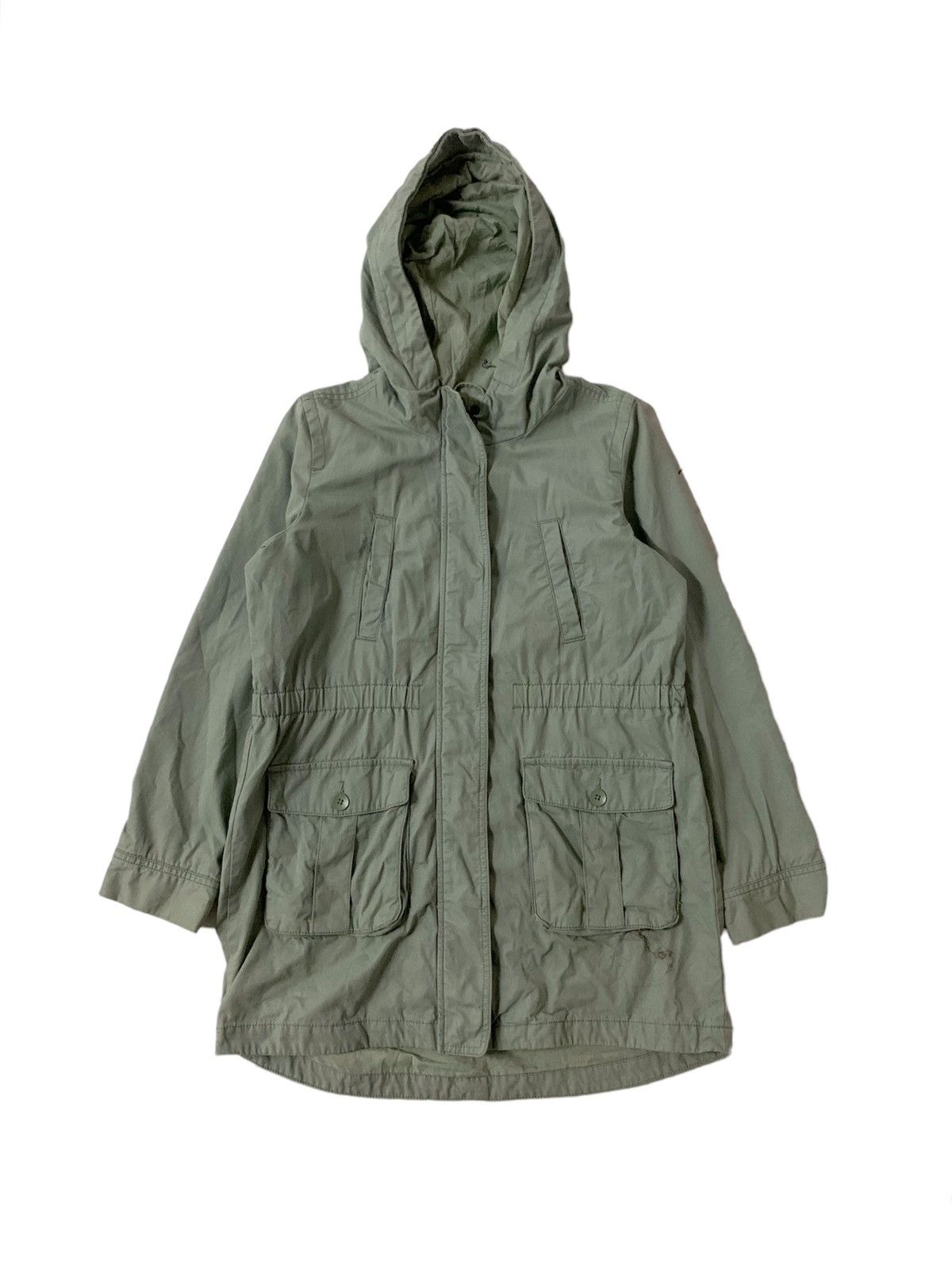 image of Gap Kids Multi Pocket Hoodies Long Jacket in Light Green (Size Small)