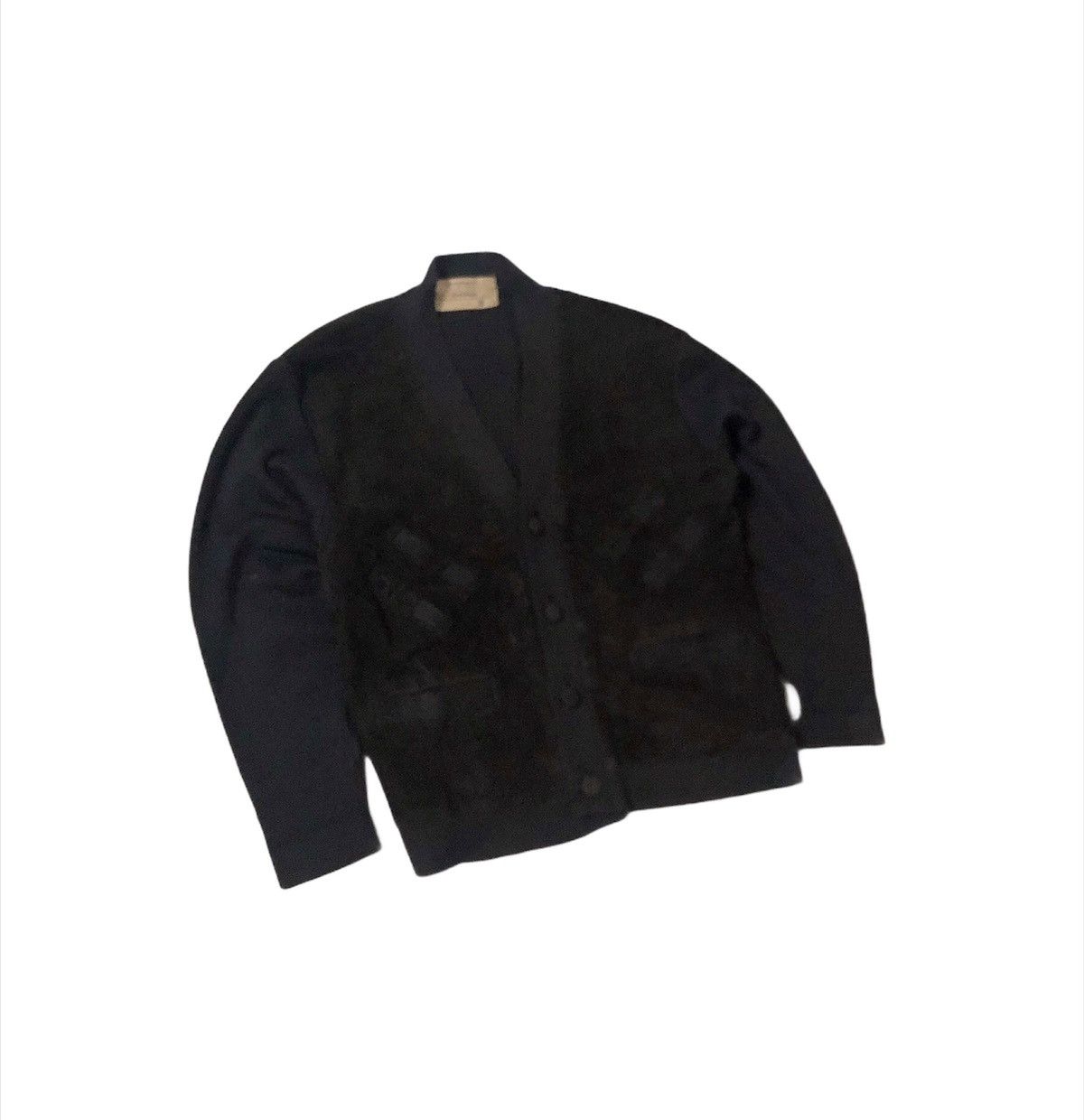Japanese Brand × Vintage 🔥Sun Tokyo Knit With Leather Relaxing Jacket Size US M / EU 48-50 / 2 - 3 Thumbnail