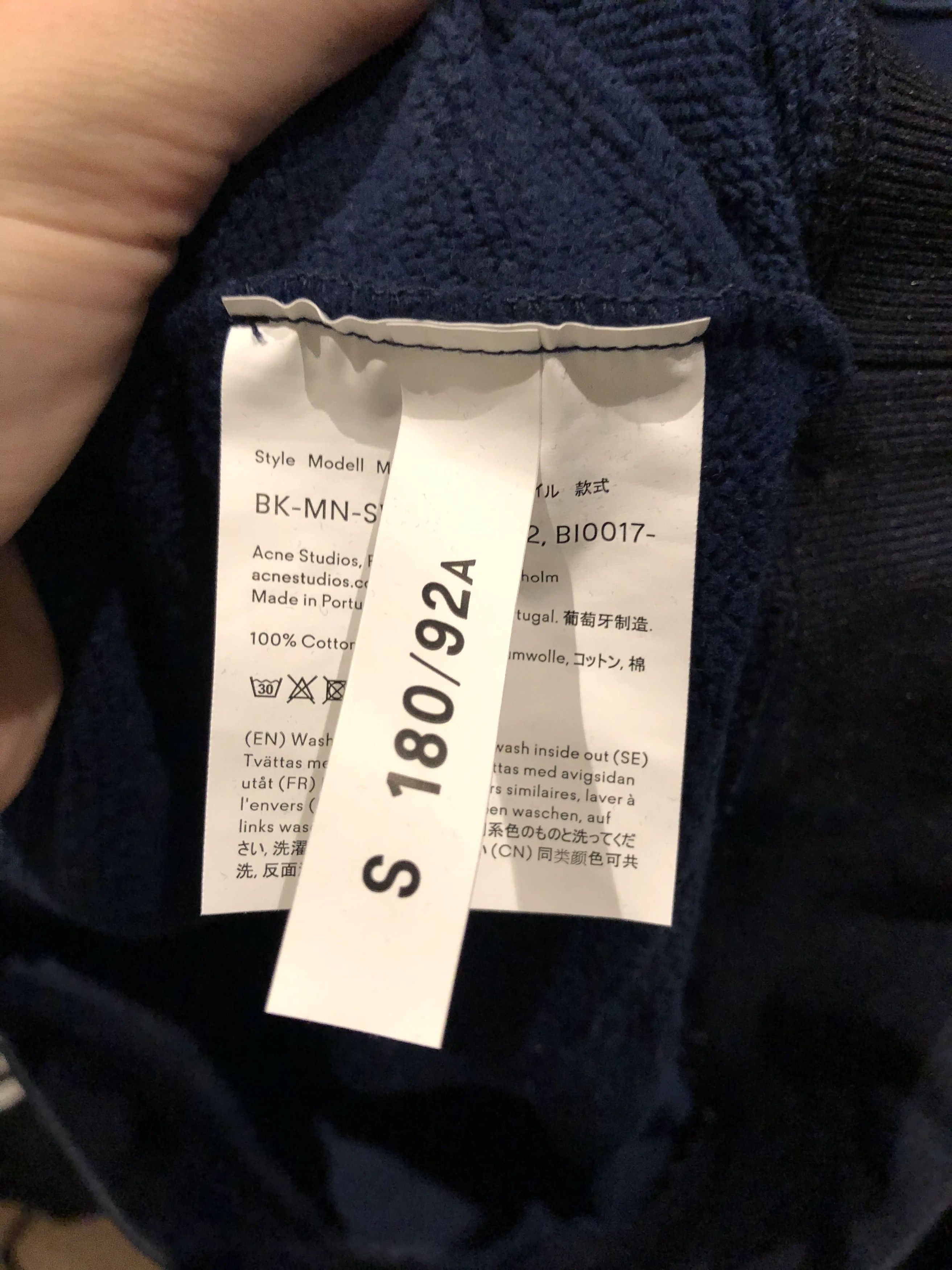 Acne Studios Patchwork Blue Hoodie Bla Konst