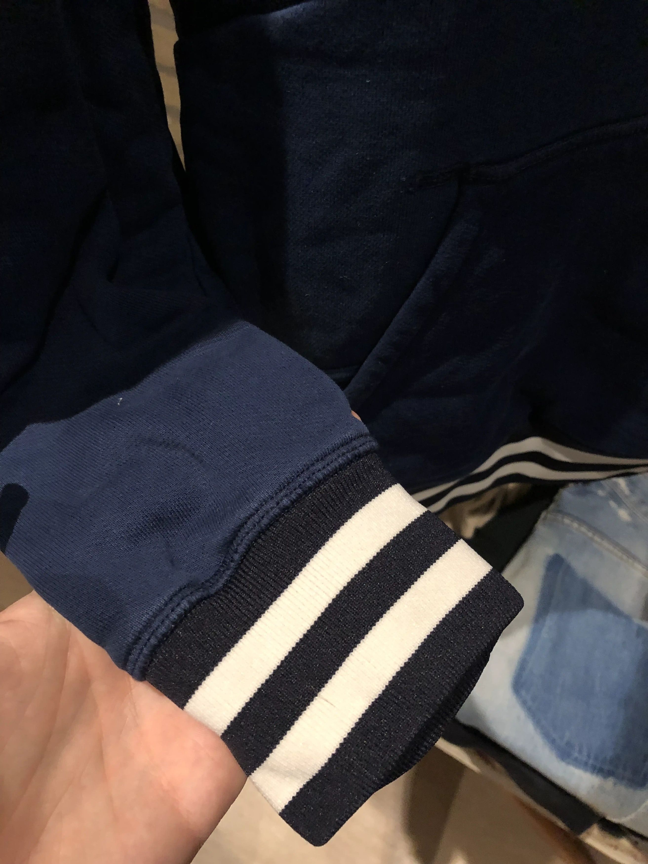 Acne Studios Patchwork Blue Hoodie Bla Konst