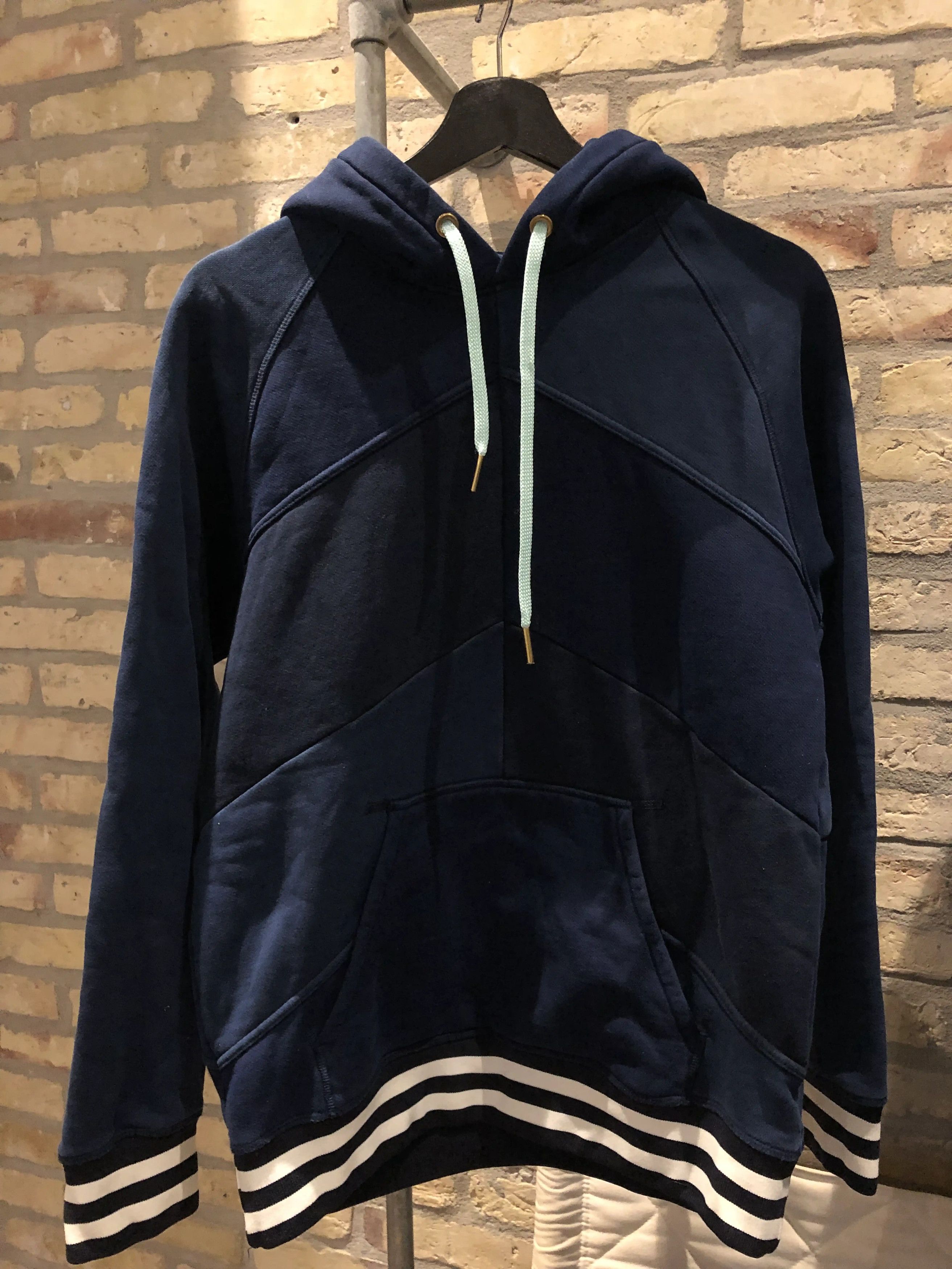 Acne Studios Patchwork Blue Hoodie Bla Konst