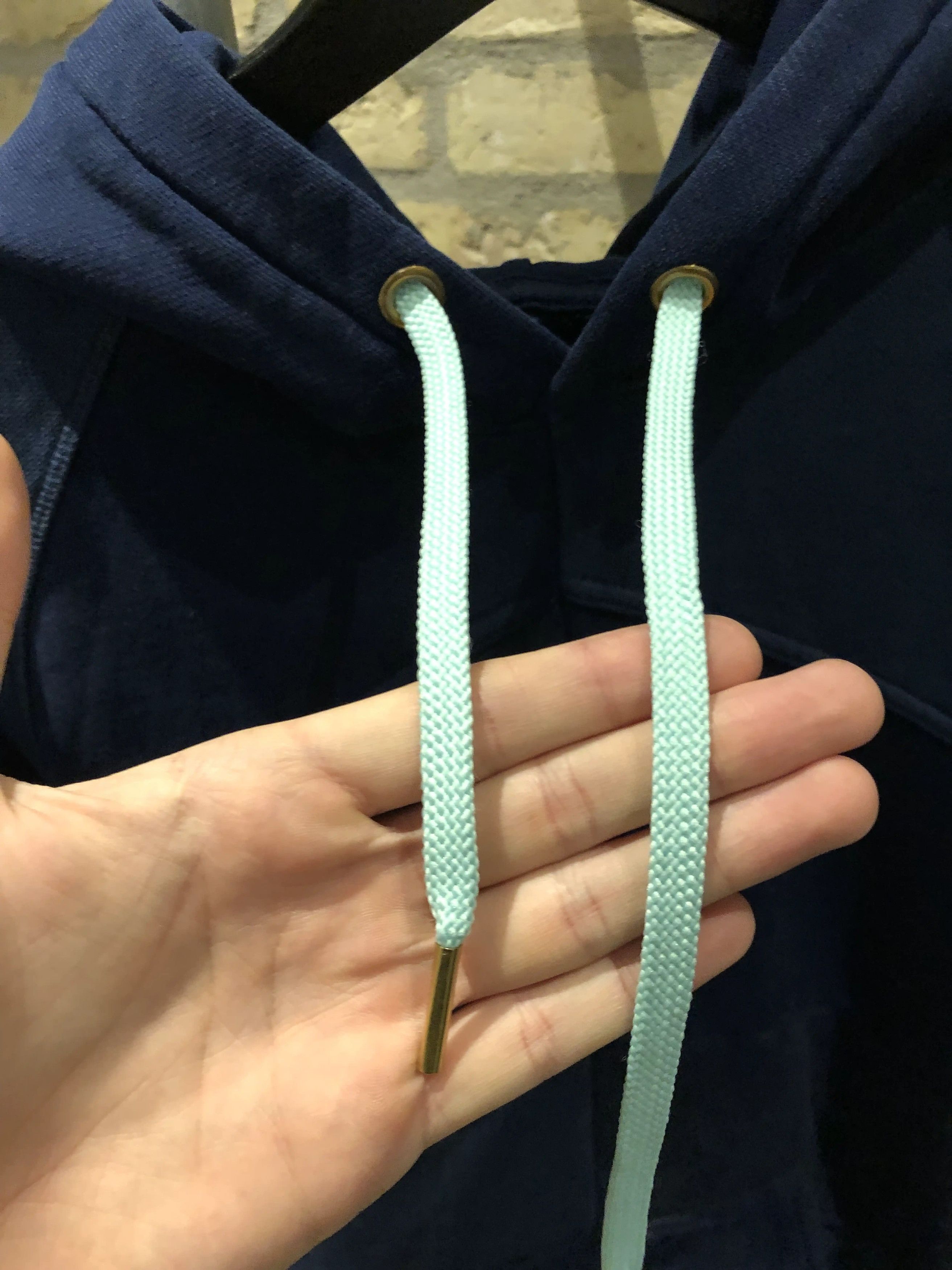 Acne Studios Patchwork Blue Hoodie Bla Konst