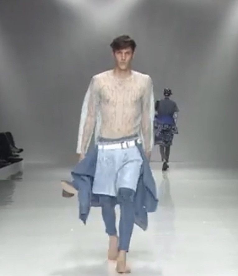 PHENOMENON 💥Archive💥 SS2011 - Denim - Waist Wrap - Runway Piece Size US 33 - 1 Thumbnail
