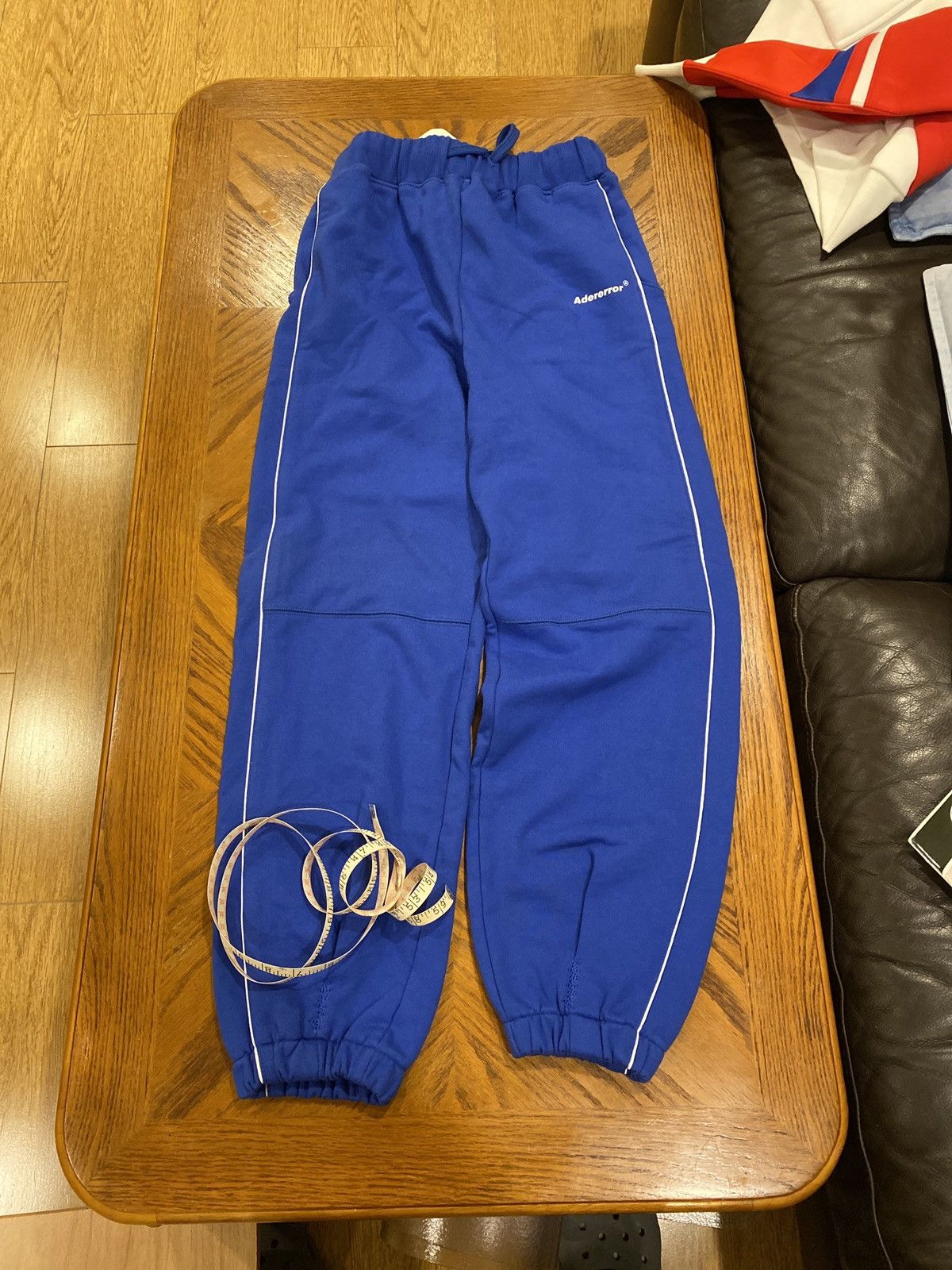 image of Ader Error Incision Jogger Trouser Jersey Track Sweatpants in Blue, Men's (Size 32)