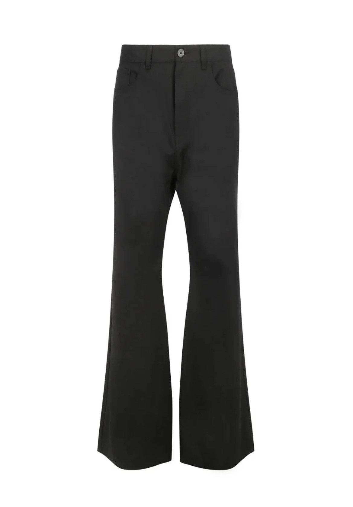 image of Balenciaga Flared Cotton Trousers in Black, Men's (Size 31)