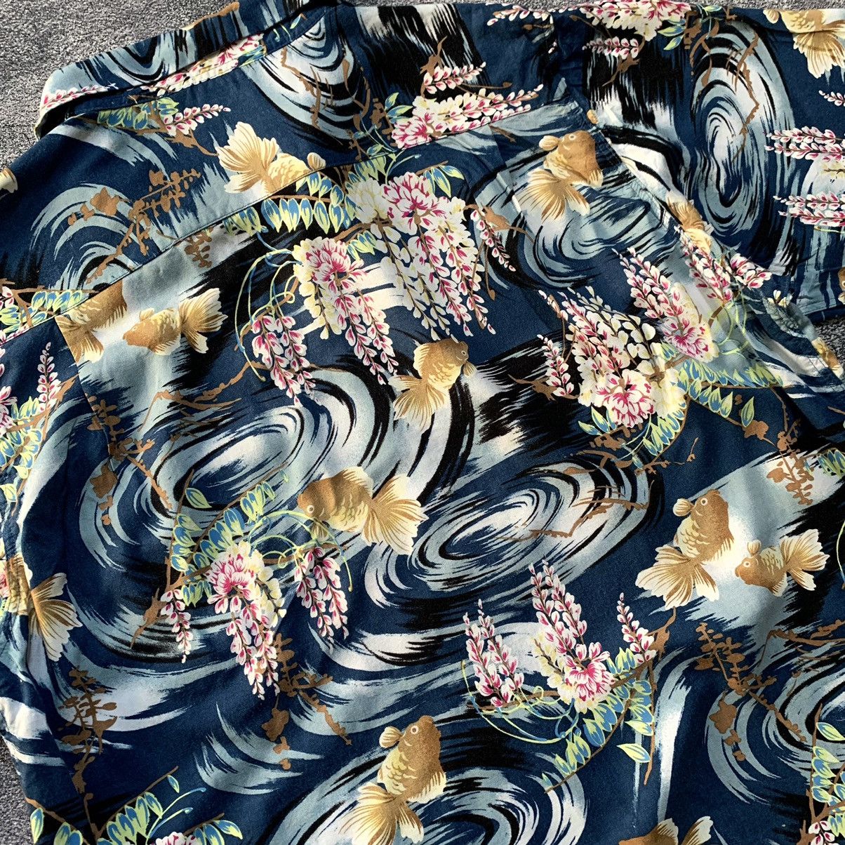 Japanese Brand 🔥Patina Rayon Koi Gold fish Hawaiian shirt Size US L / EU 52-54 / 3 - 5 Thumbnail