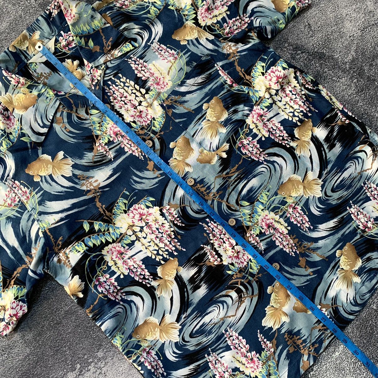 Japanese Brand 🔥Patina Rayon Koi Gold fish Hawaiian shirt Size US L / EU 52-54 / 3 - 11 Thumbnail