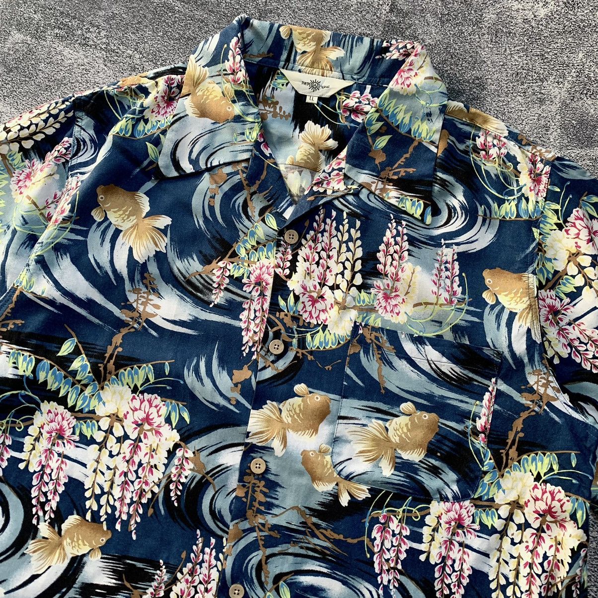 Japanese Brand 🔥Patina Rayon Koi Gold fish Hawaiian shirt Size US L / EU 52-54 / 3 - 3 Thumbnail