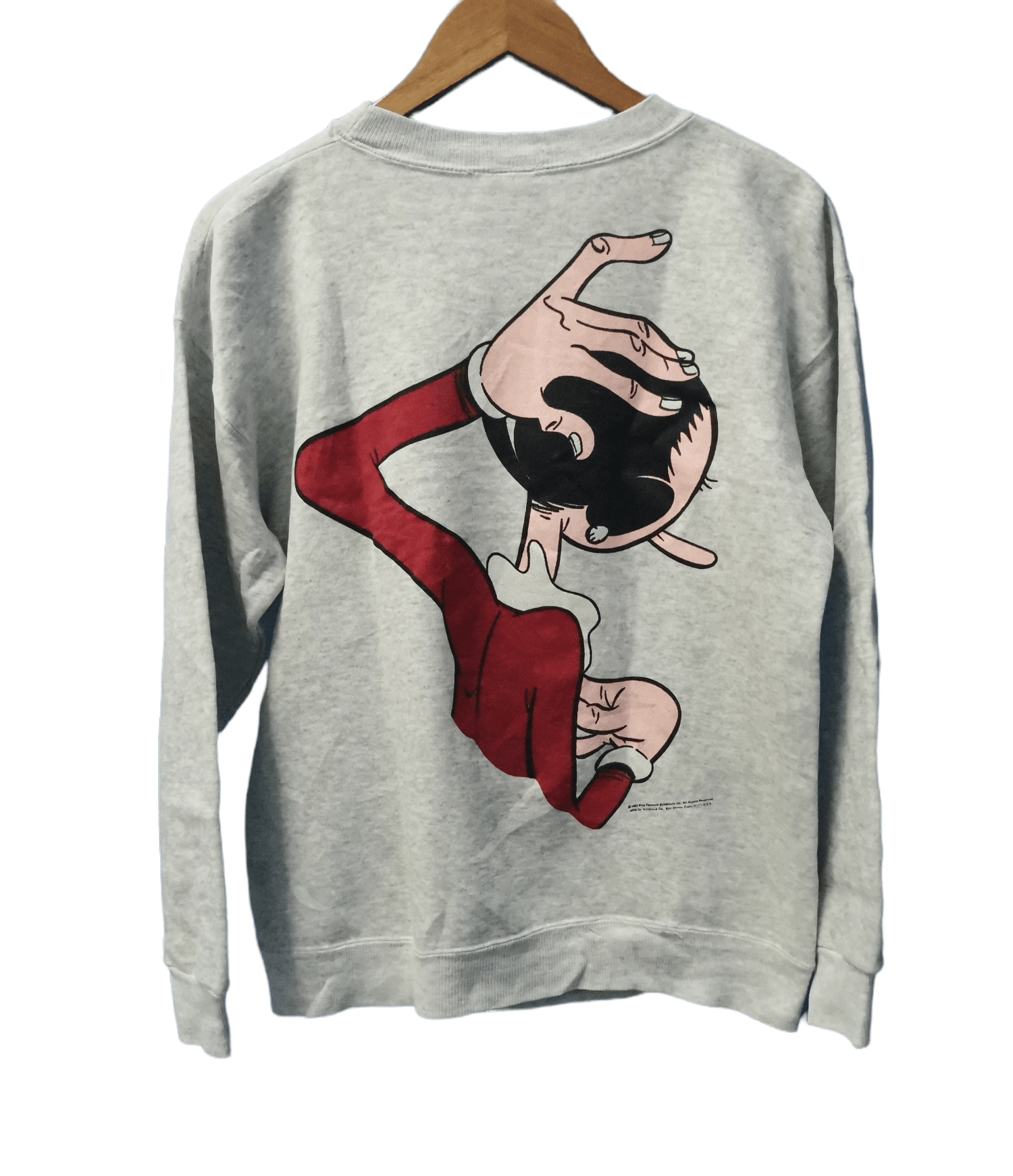 Cartoon Network Vintage Popeye Olive 1993 Sweatshirt Cartoons Rare Size US M / EU 48-50 / 2 - 2 Thumbnail