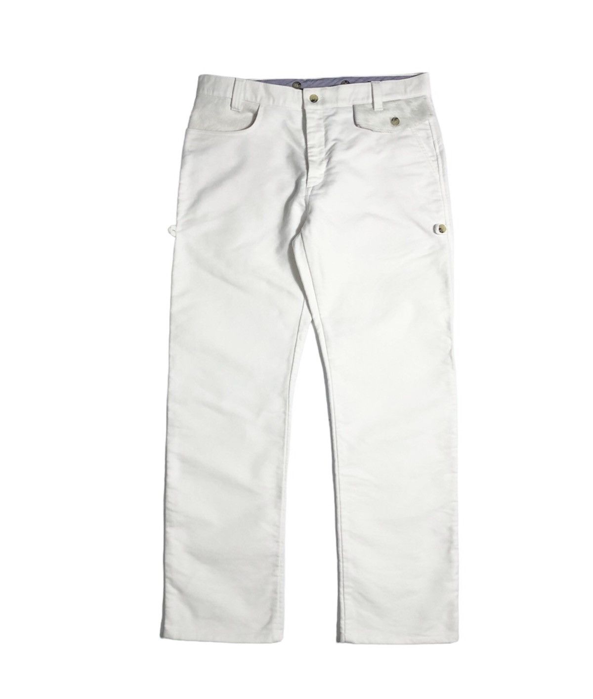 Etro Etro white baumwolle cotton heavy pants Size US 36 / EU 52 - 1 Thumbnail