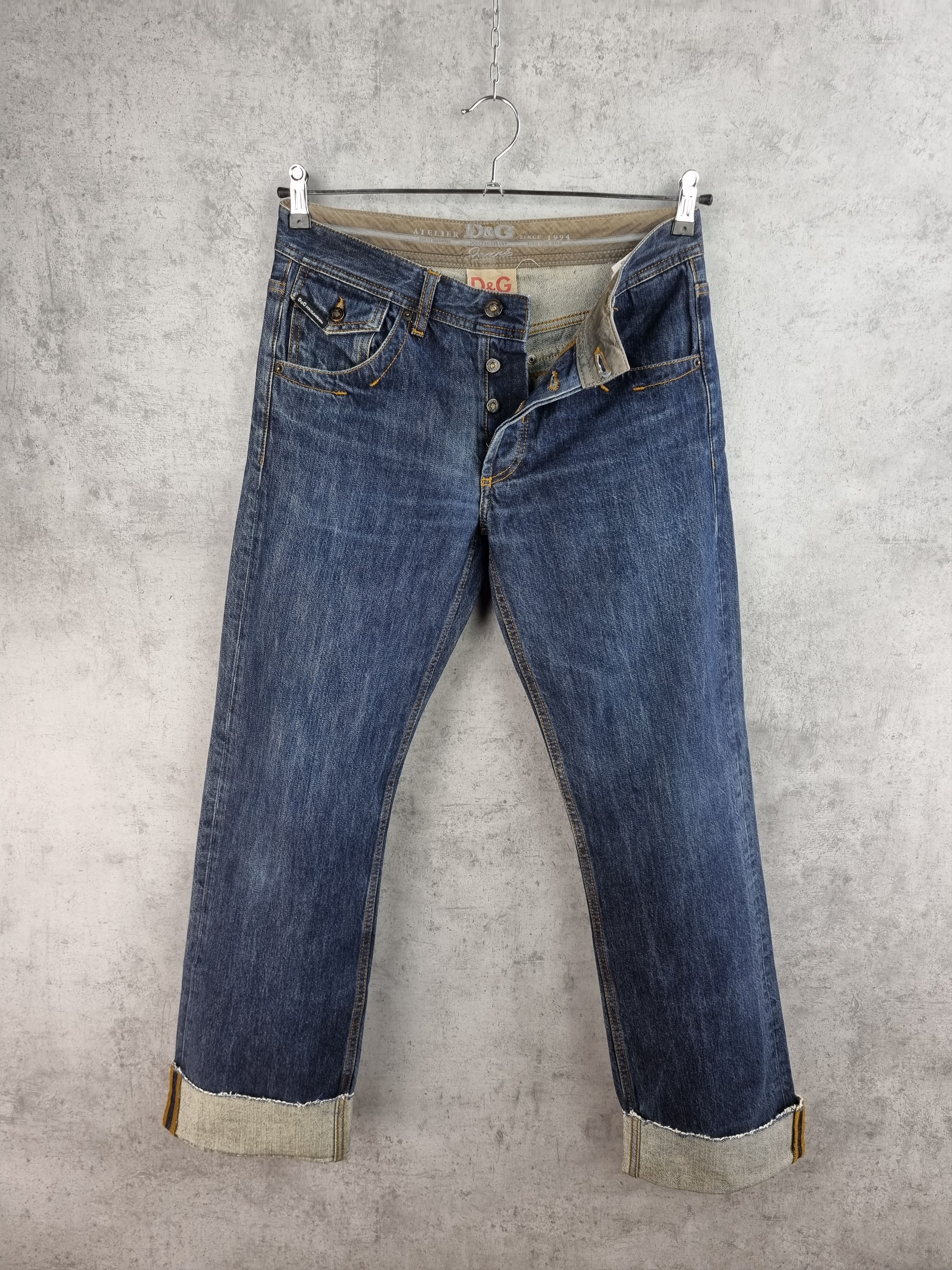 Dolce & Gabbana × Japanese Brand Cowboy Dolce & Gabbana Winner Cropped Denim Jeans Size US 31 - 2 Thumbnail