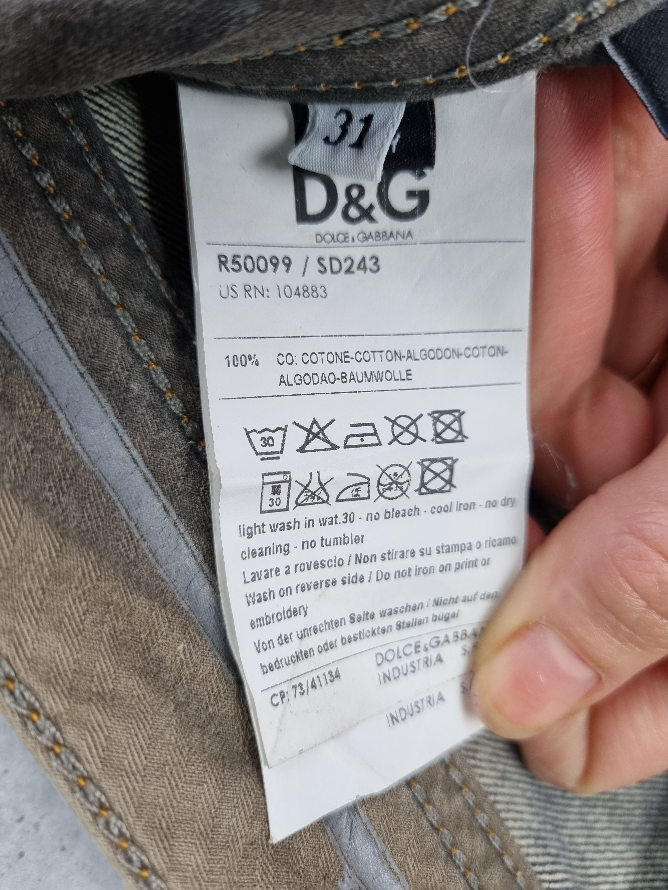 Dolce & Gabbana × Japanese Brand Cowboy Dolce & Gabbana Winner Cropped Denim Jeans Size US 31 - 12 Thumbnail