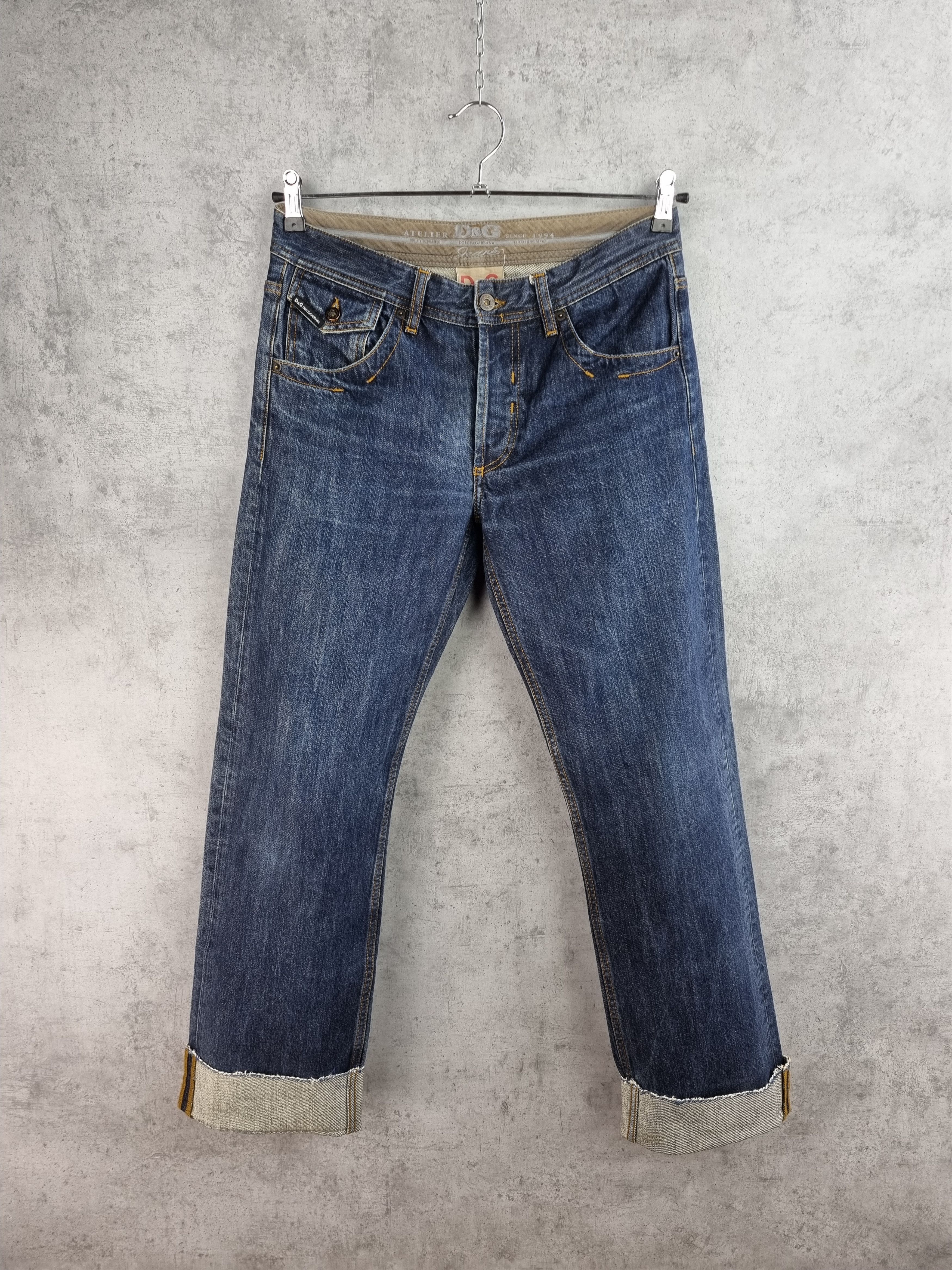 Dolce & Gabbana × Japanese Brand Cowboy Dolce & Gabbana Winner Cropped Denim Jeans Size US 31 - 3 Thumbnail