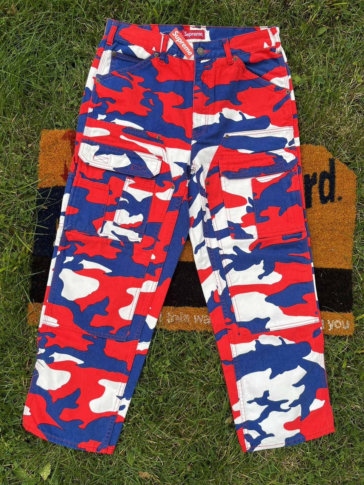 Supreme Supreme Double Knee Camo Denim Utility Pant | Grailed