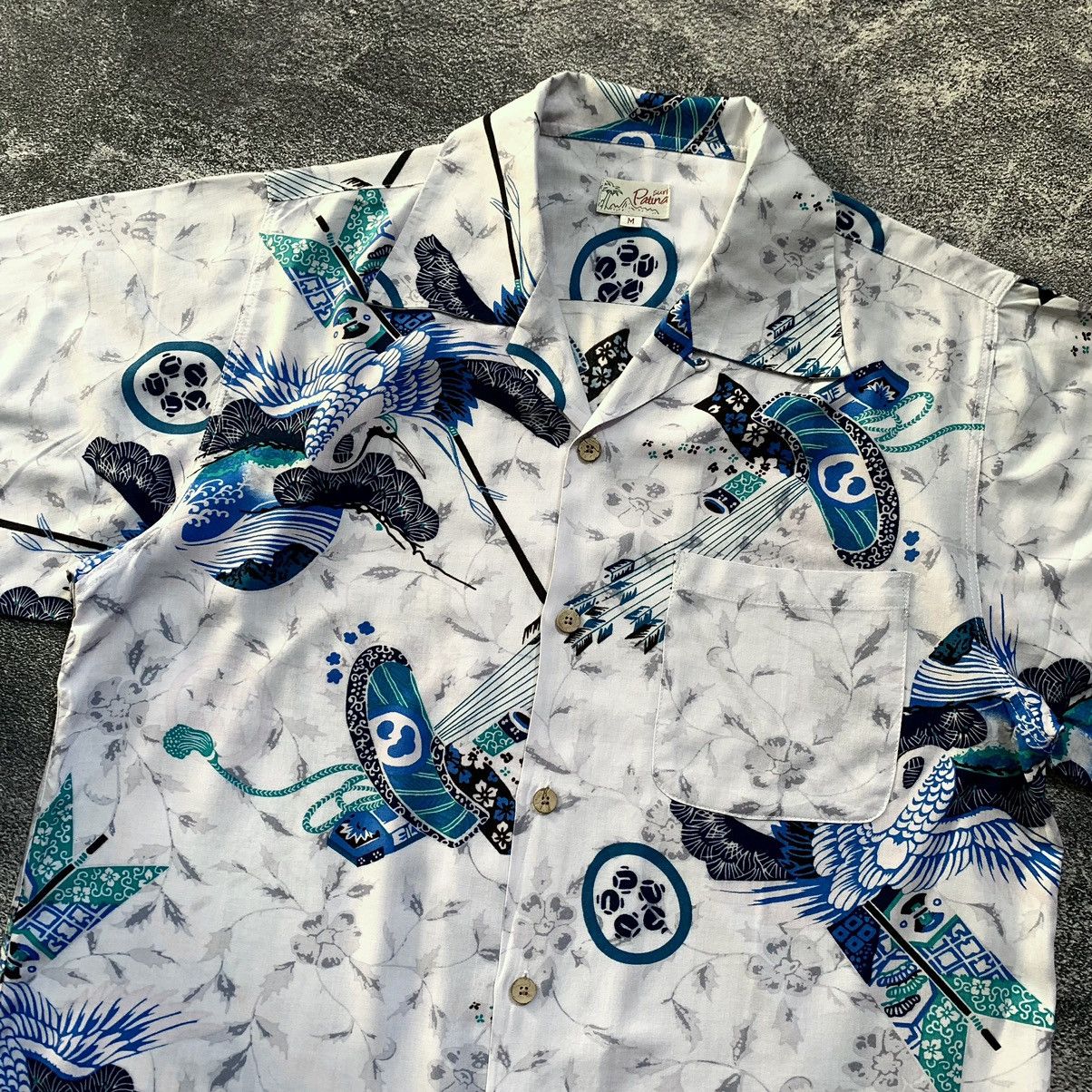 Japanese Brand 🔥Patina Rayon Woodpecker and arrow hawaiian shirt Size US M / EU 48-50 / 2 - 3 Thumbnail