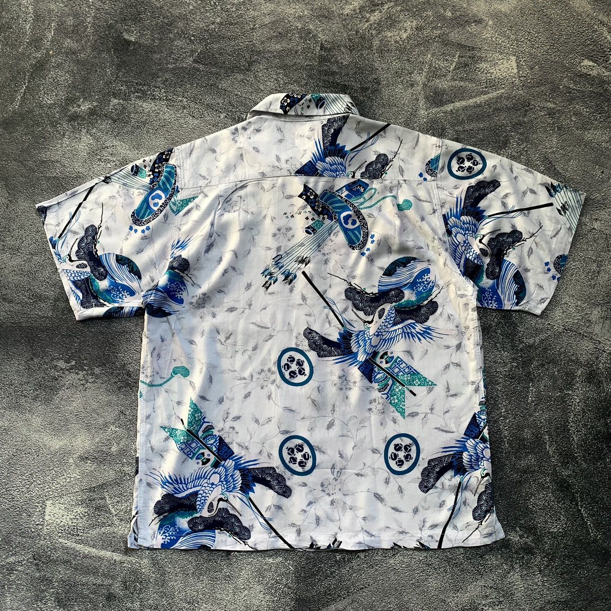 Japanese Brand 🔥Patina Rayon Woodpecker and arrow hawaiian shirt Size US M / EU 48-50 / 2 - 2 Thumbnail