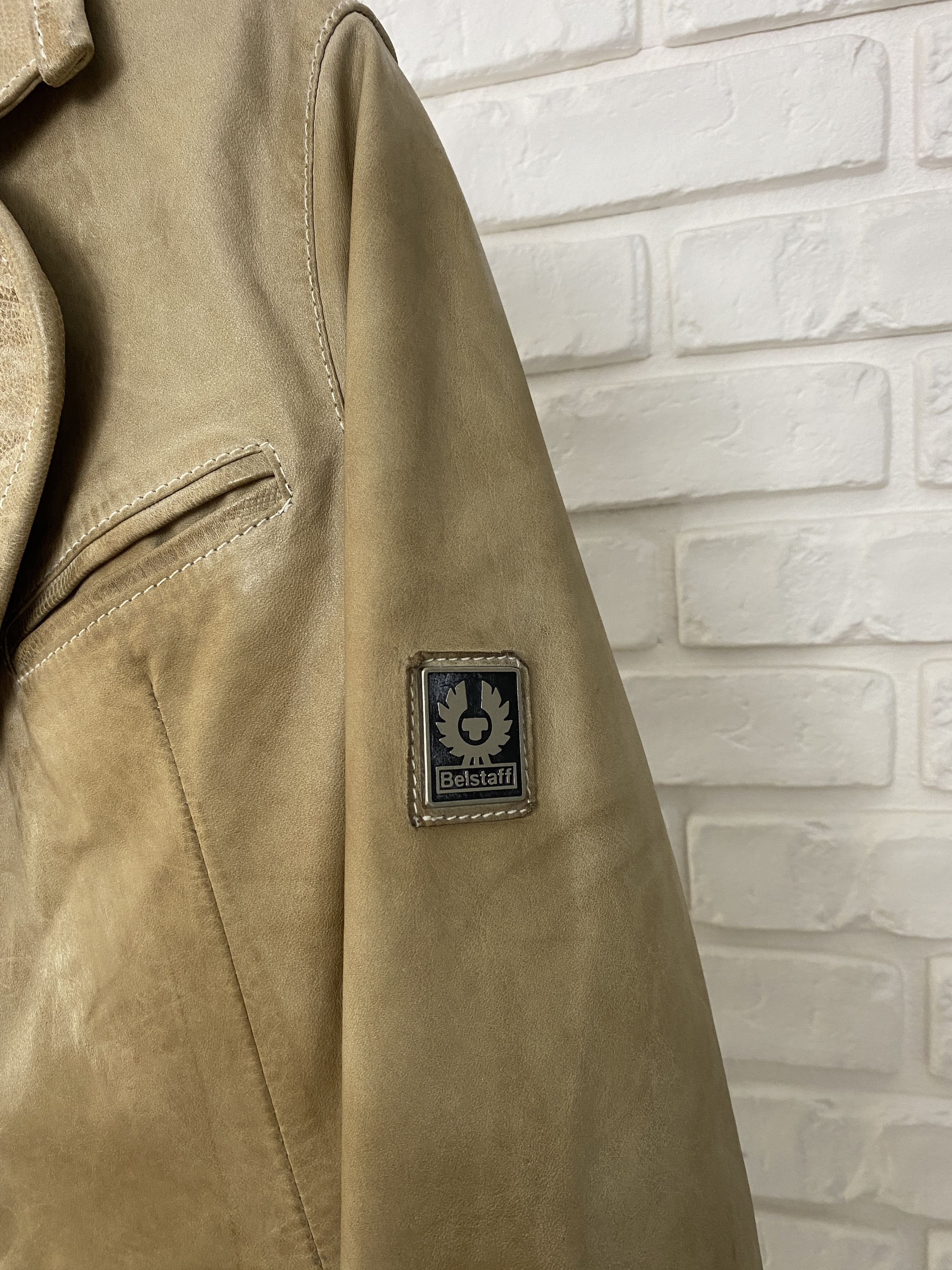 Belstaff Belstaff Wmns Leather Jacket Beige Brown Motorcycle Size 42 Size M / US 6-8 / IT 42-44 - 3 Thumbnail