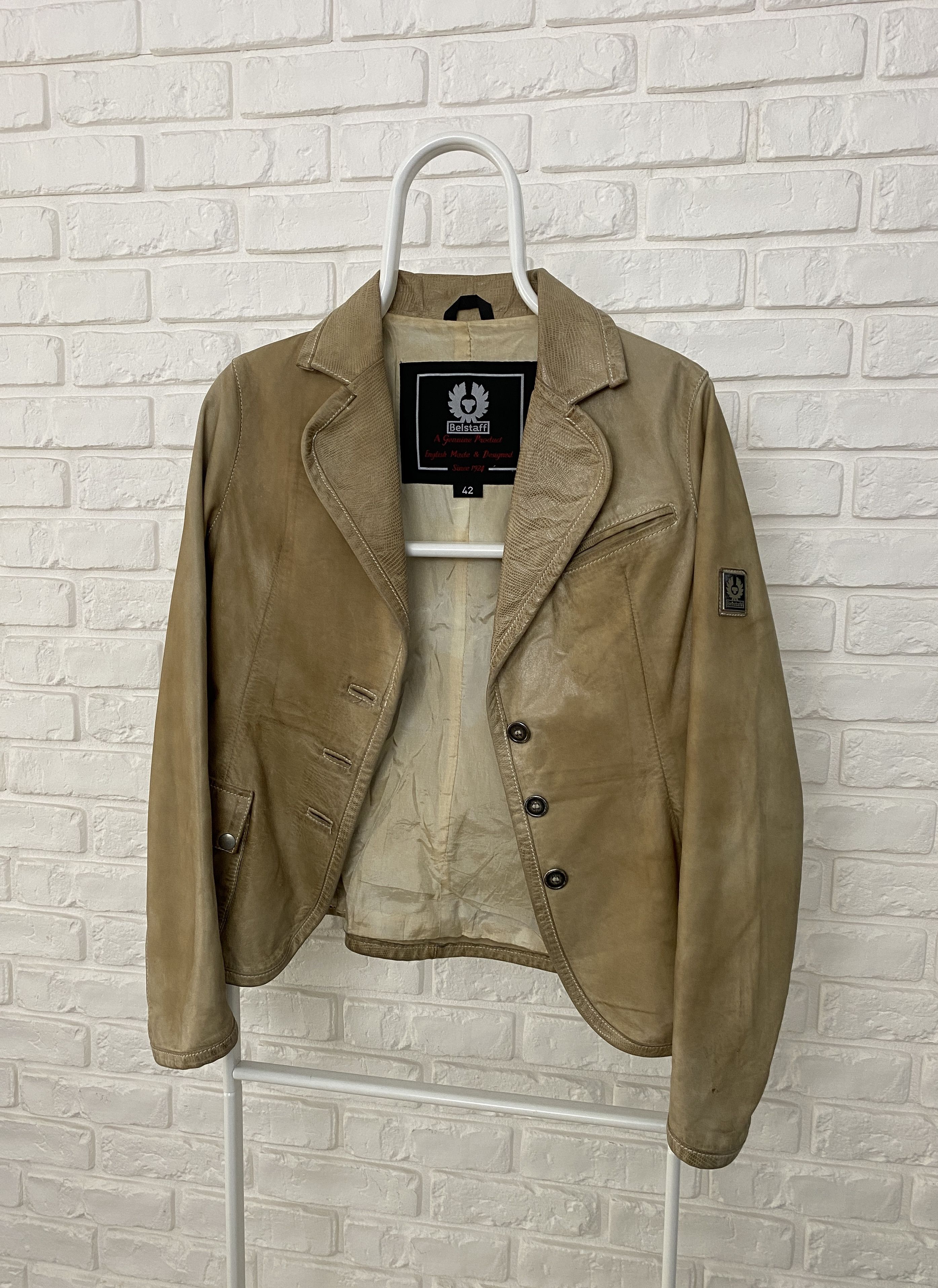 Belstaff Belstaff Wmns Leather Jacket Beige Brown Motorcycle Size 42 Size M / US 6-8 / IT 42-44 - 1 Thumbnail