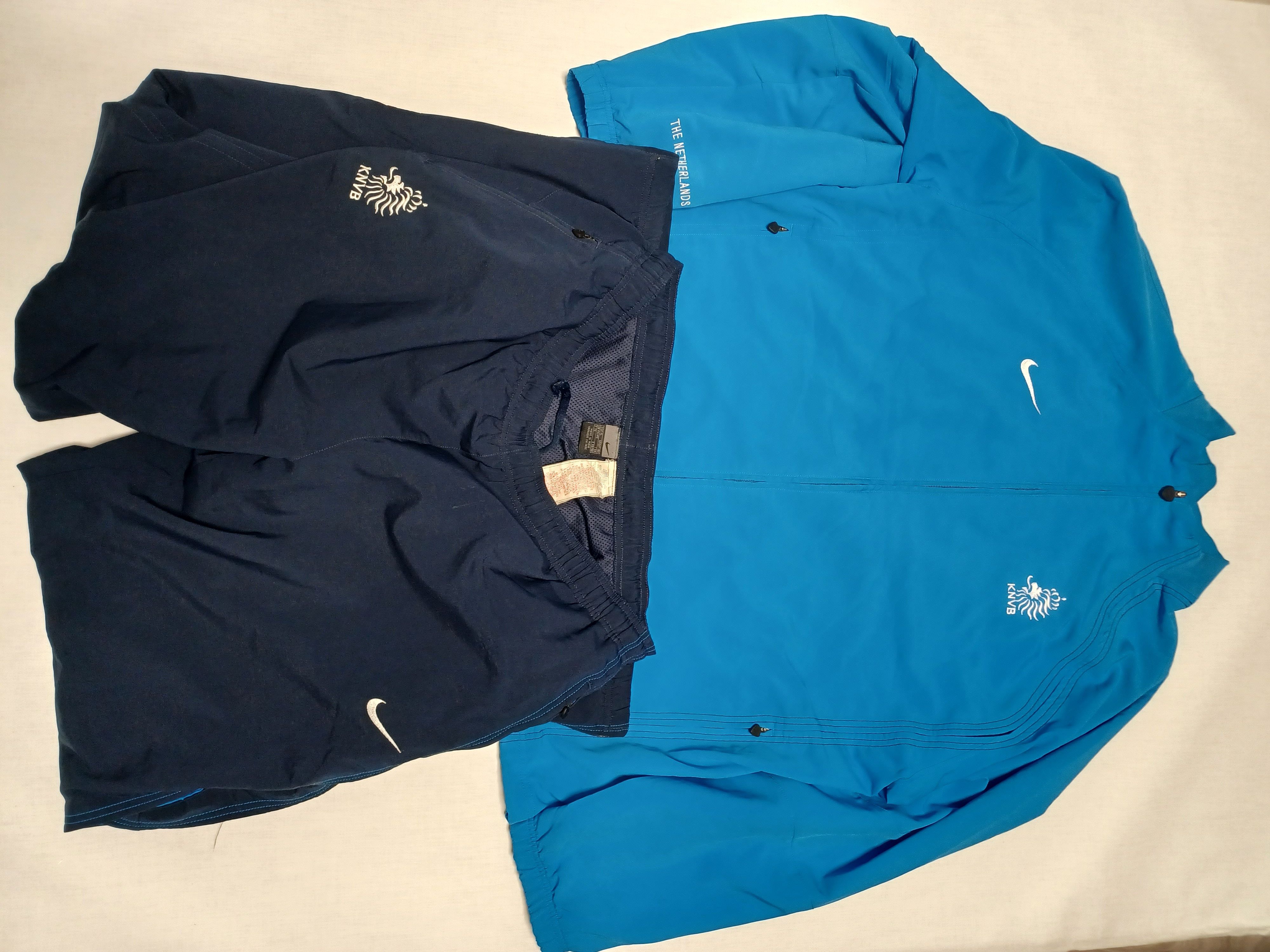 image of Tracksuit Netherland Football Team Nike Jacket + Sweatpants in Blue, Men's (Size XL)