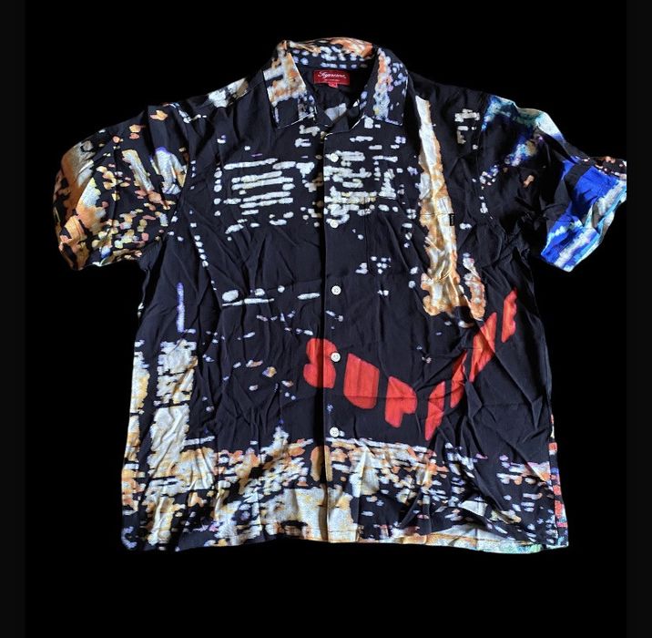 購入いただける supreme 20ss city lights rayon shirt - トップス