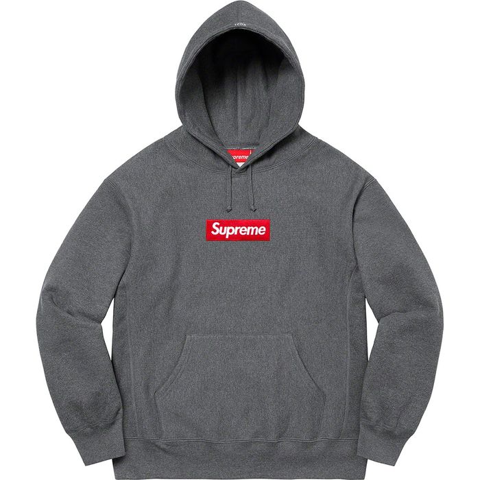 Supreme Supreme 21FW Box Logo Hooded Sweatshirt Charcoal L | Grailed