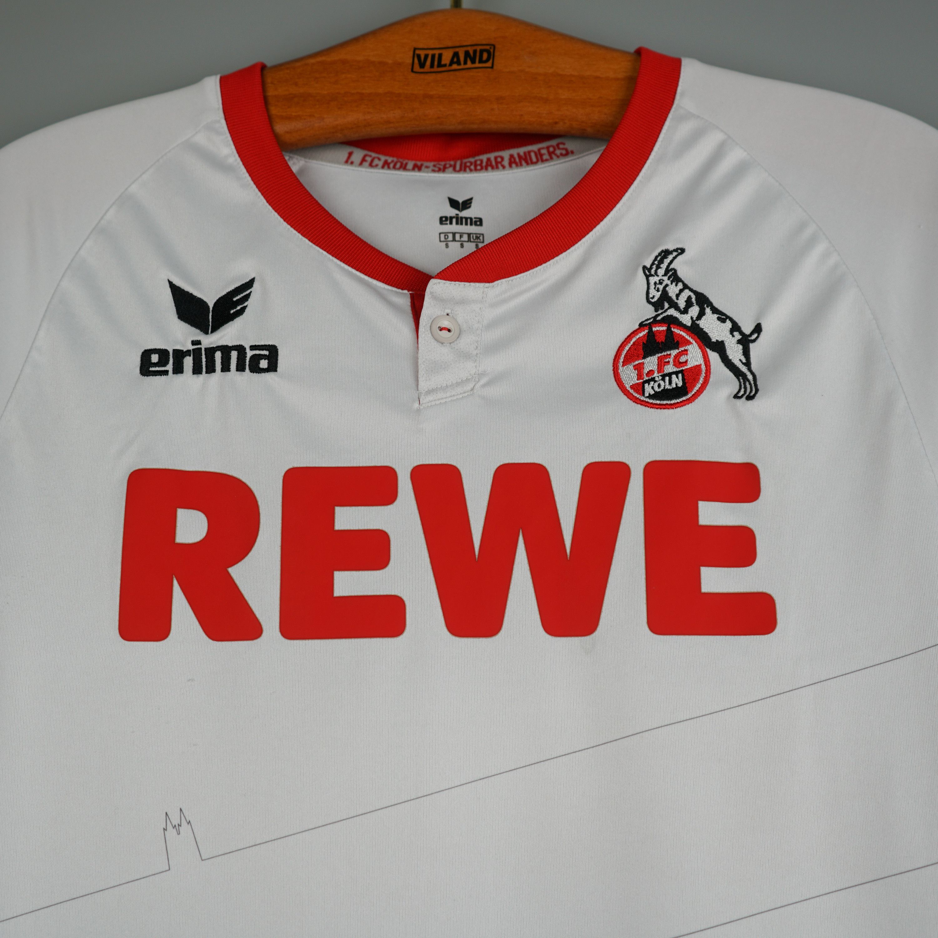 Vintage 2016 FC Koln Football Jersey REWE ERIMA Size US S / EU 44-46 / 1 - 2 Thumbnail