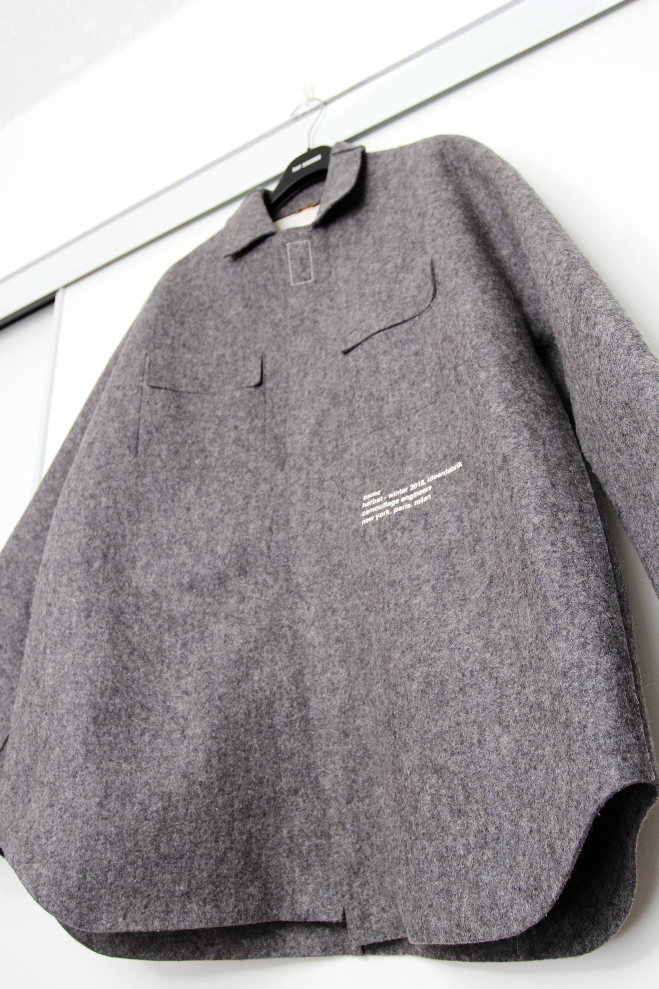 OAMC AW18 OAMC KUNSTHALLE FELT OVERSHIRT JACKET L Size US L / EU 52-54 / 3 - 5 Thumbnail