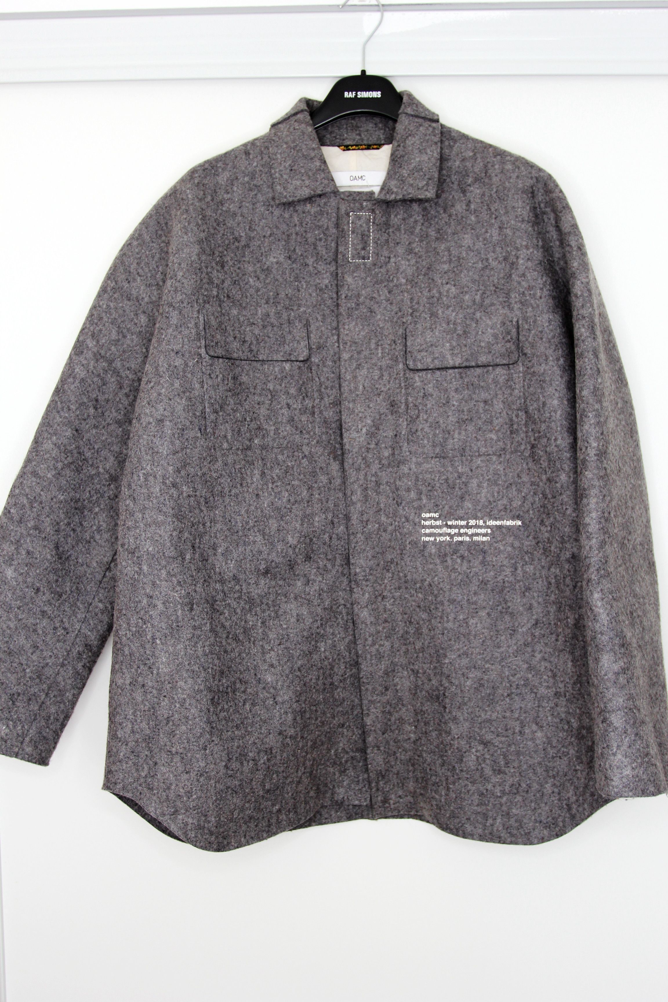 OAMC AW18 OAMC KUNSTHALLE FELT OVERSHIRT JACKET L Size US L / EU 52-54 / 3 - 2 Thumbnail