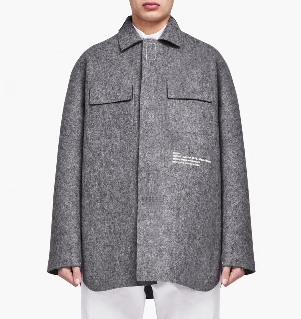 Oamc AW18 OAMC KUNSTHALLE FELT OVERSHIRT JACKET L | Grailed