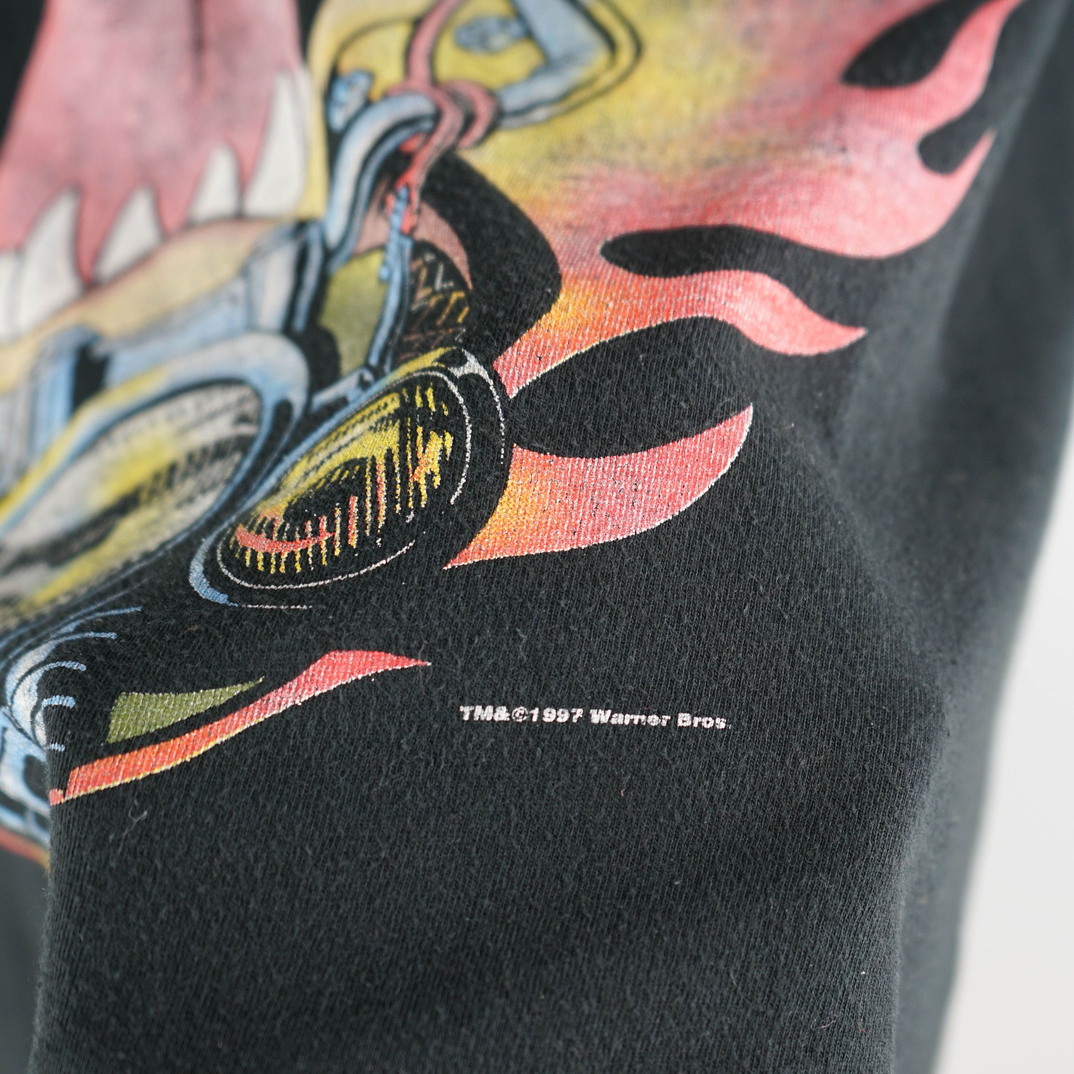 Cartoon Network vintage 1997 Tasmanian Devil TAZ Riding Bike T-Shirt Size US XL / EU 56 / 4 - 3 Thumbnail
