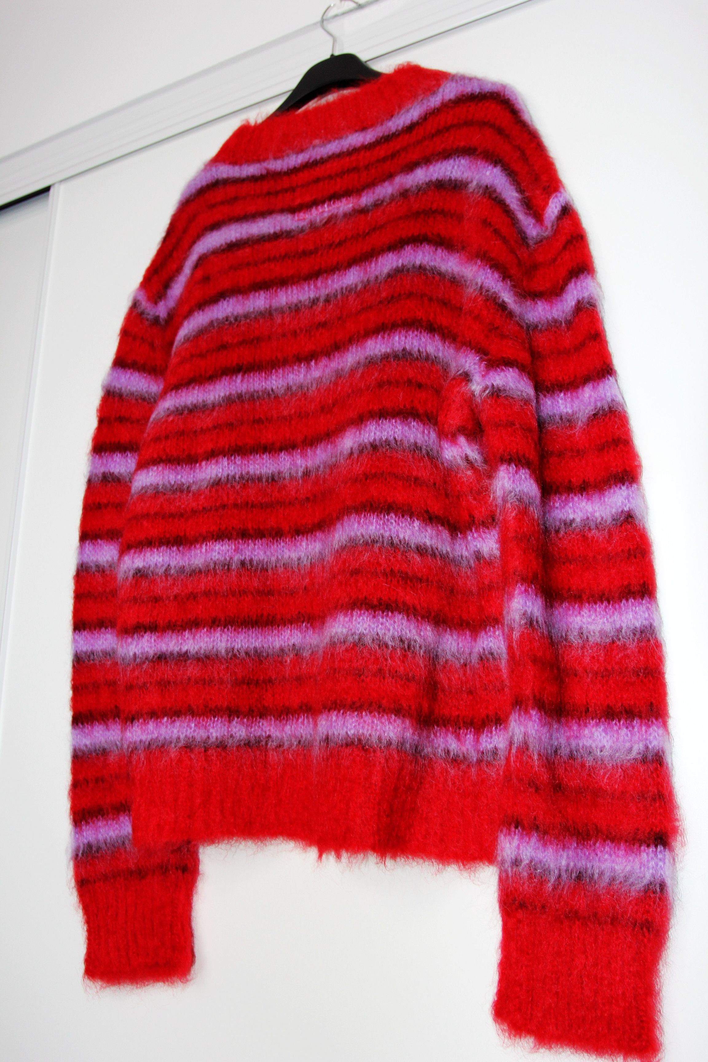 Marni BNWT AW21 MARNI STRIPED FUZZY-WUZZY MOHAIR SWEATER 50 Size US M / EU 48-50 / 2 - 7 Thumbnail