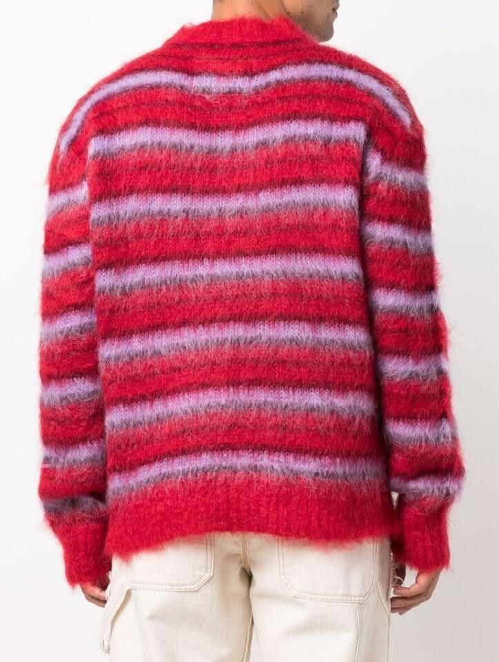 Marni BNWT AW21 MARNI STRIPED FUZZY-WUZZY MOHAIR SWEATER 50 Size US M / EU 48-50 / 2 - 13 Thumbnail