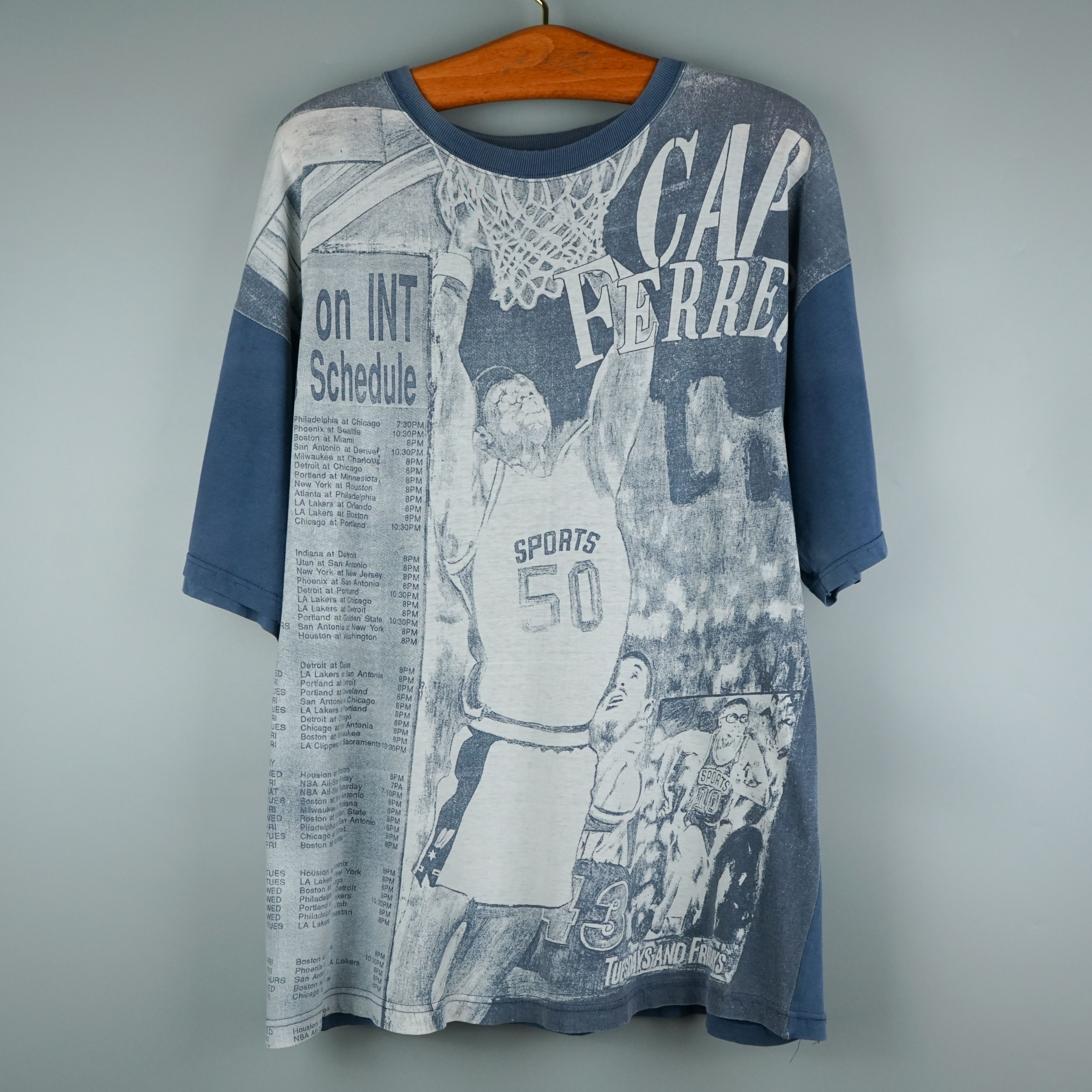 NBA × Vintage 1980s Basketball t-shirt Size US XL / EU 56 / 4 - 1 Thumbnail